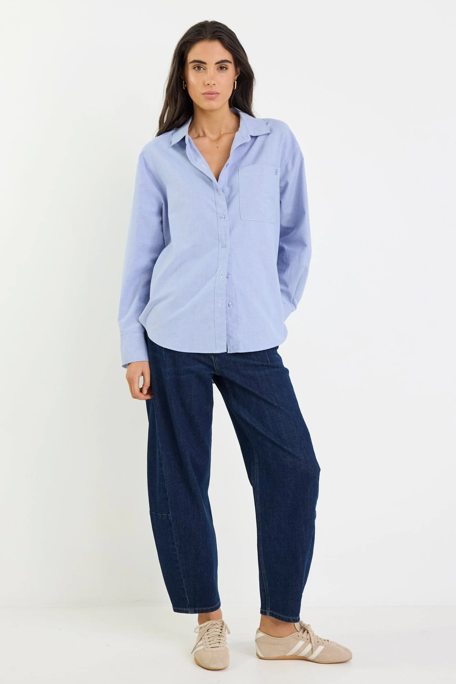 Signature Blue Oxford Oversized Shirt - Image 3