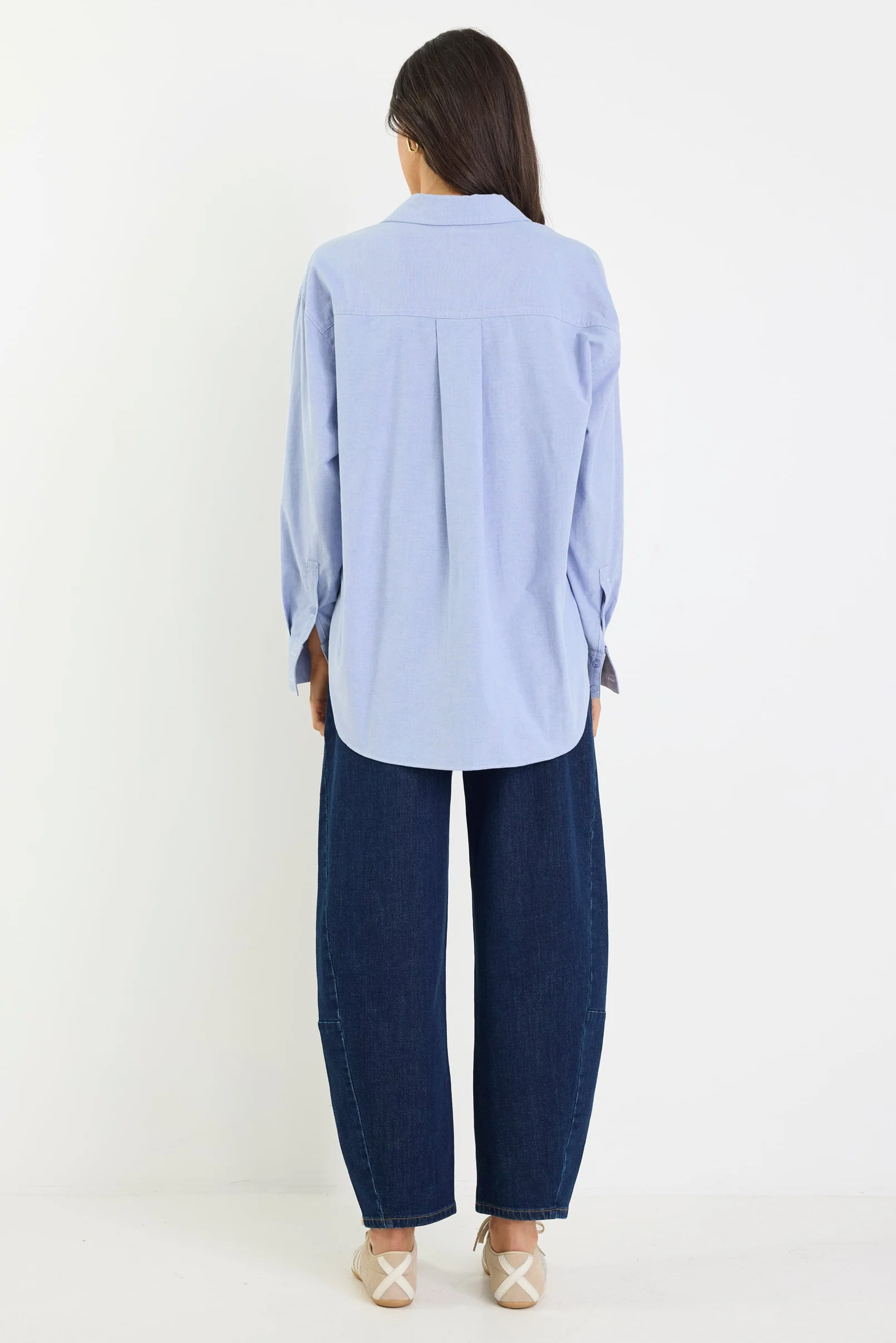 Signature Blue Oxford Oversized Shirt - Image 7