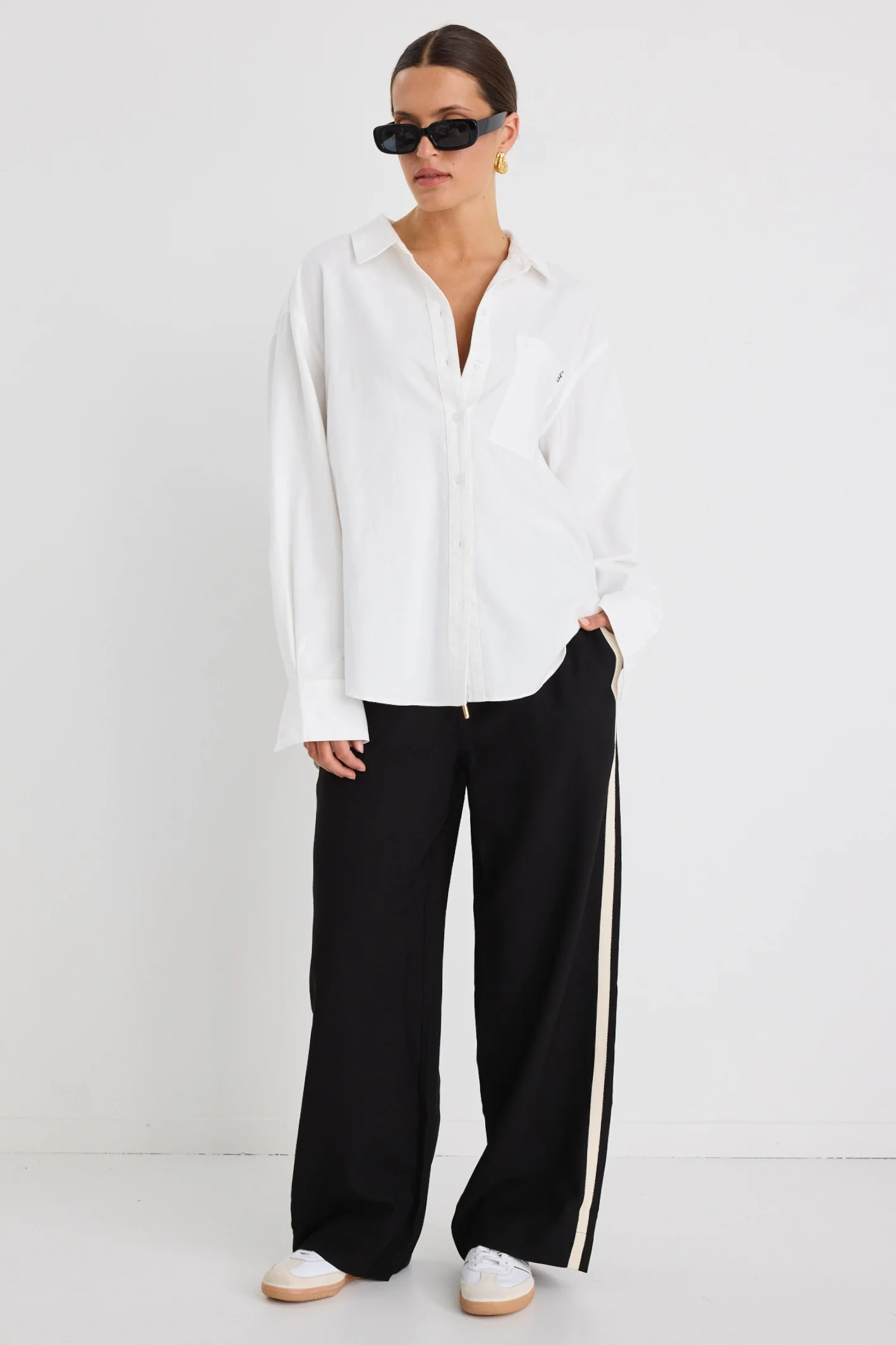 Signature Ivory Oxford Oversized Shirt - Image 2