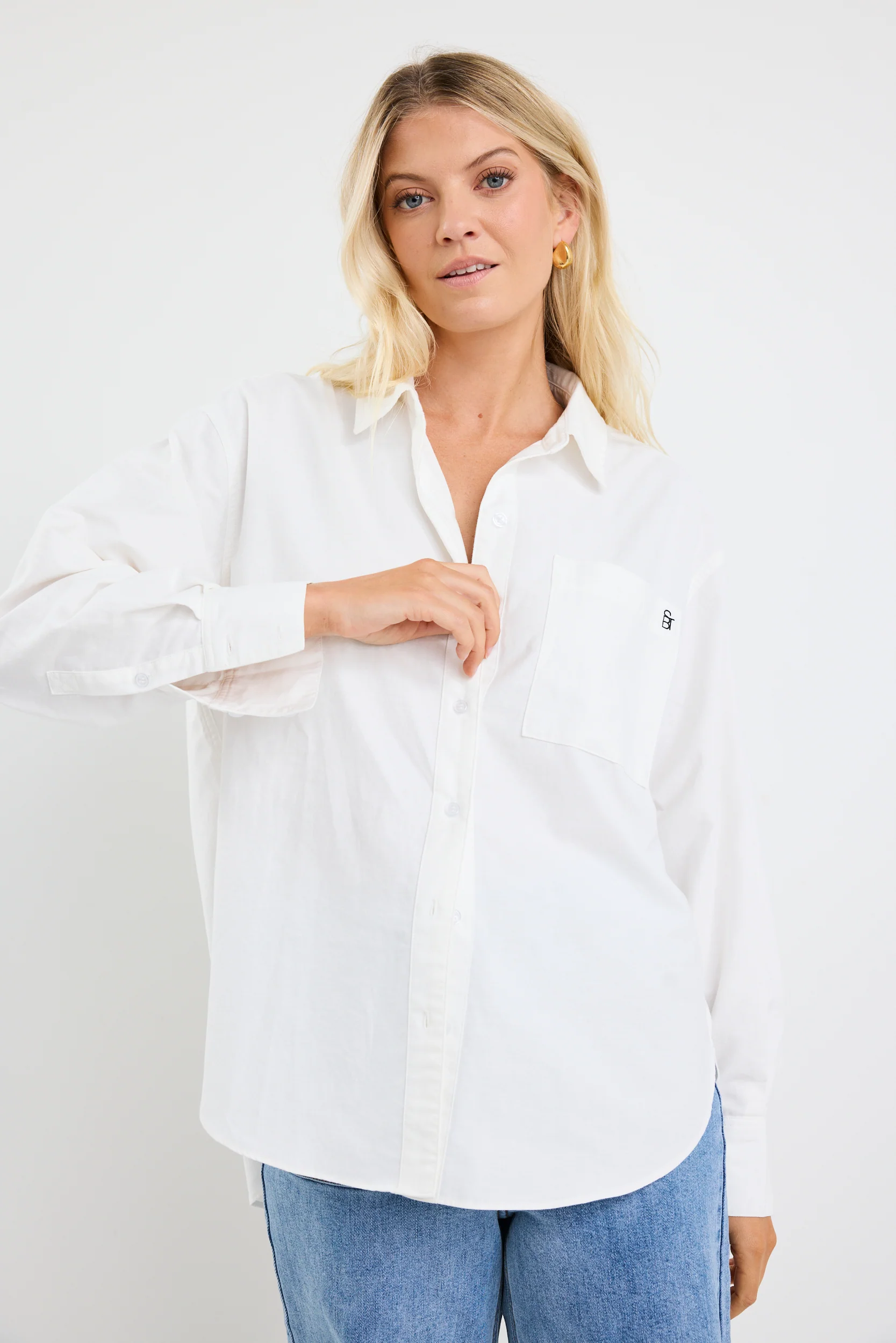 Signature Ivory Oxford Oversized Shirt - Image 6