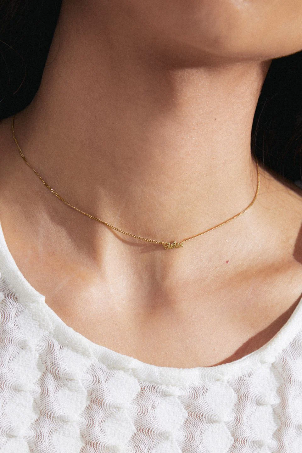 Sister Recycled EOL Gold Plated Necklace - Image 3