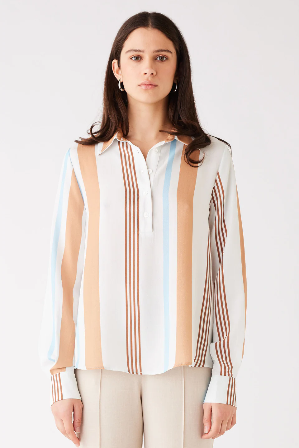Skyline White Stripe LS Top - Image 3