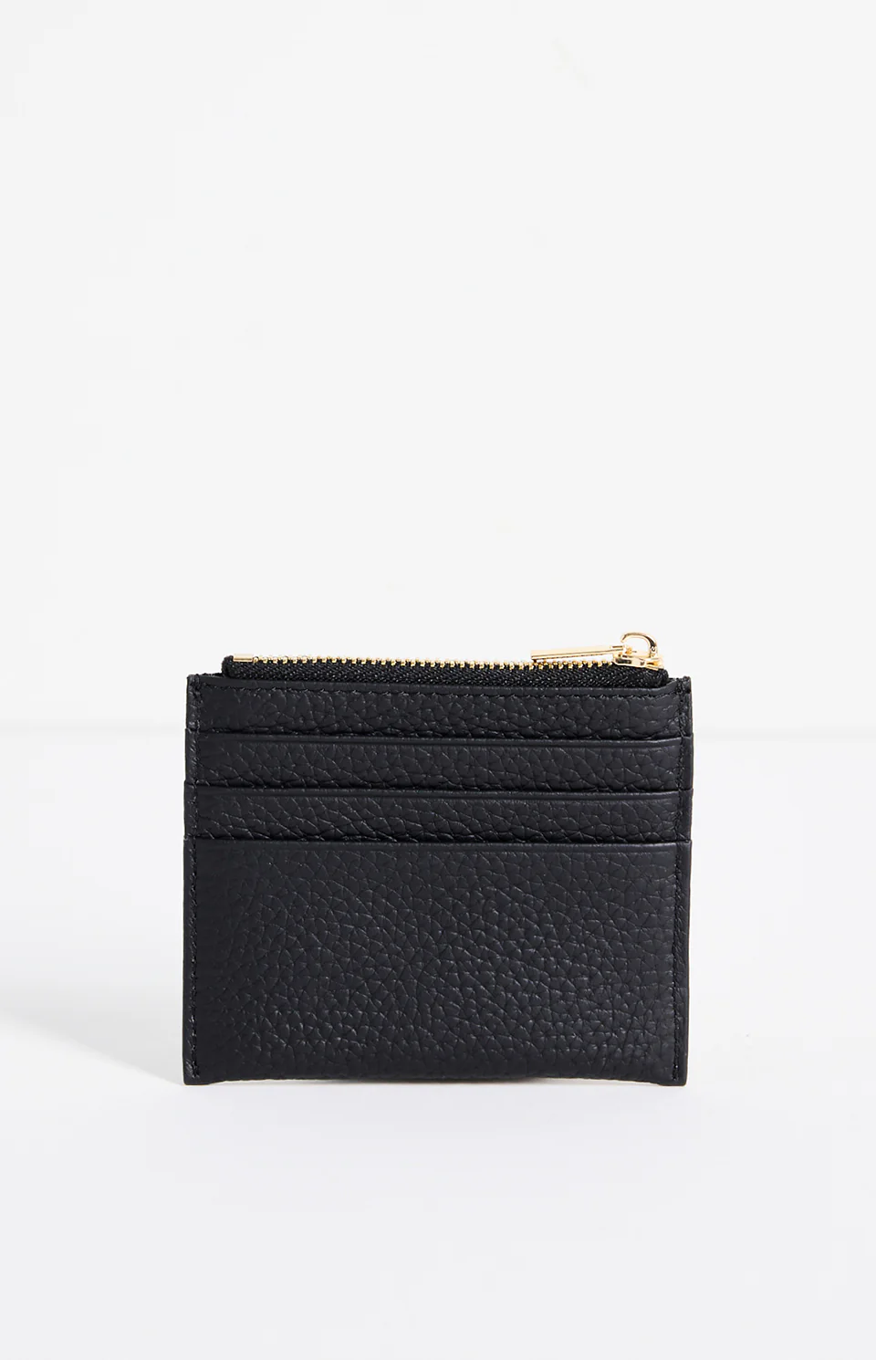 Small Black Leather Card Holder - Image 4