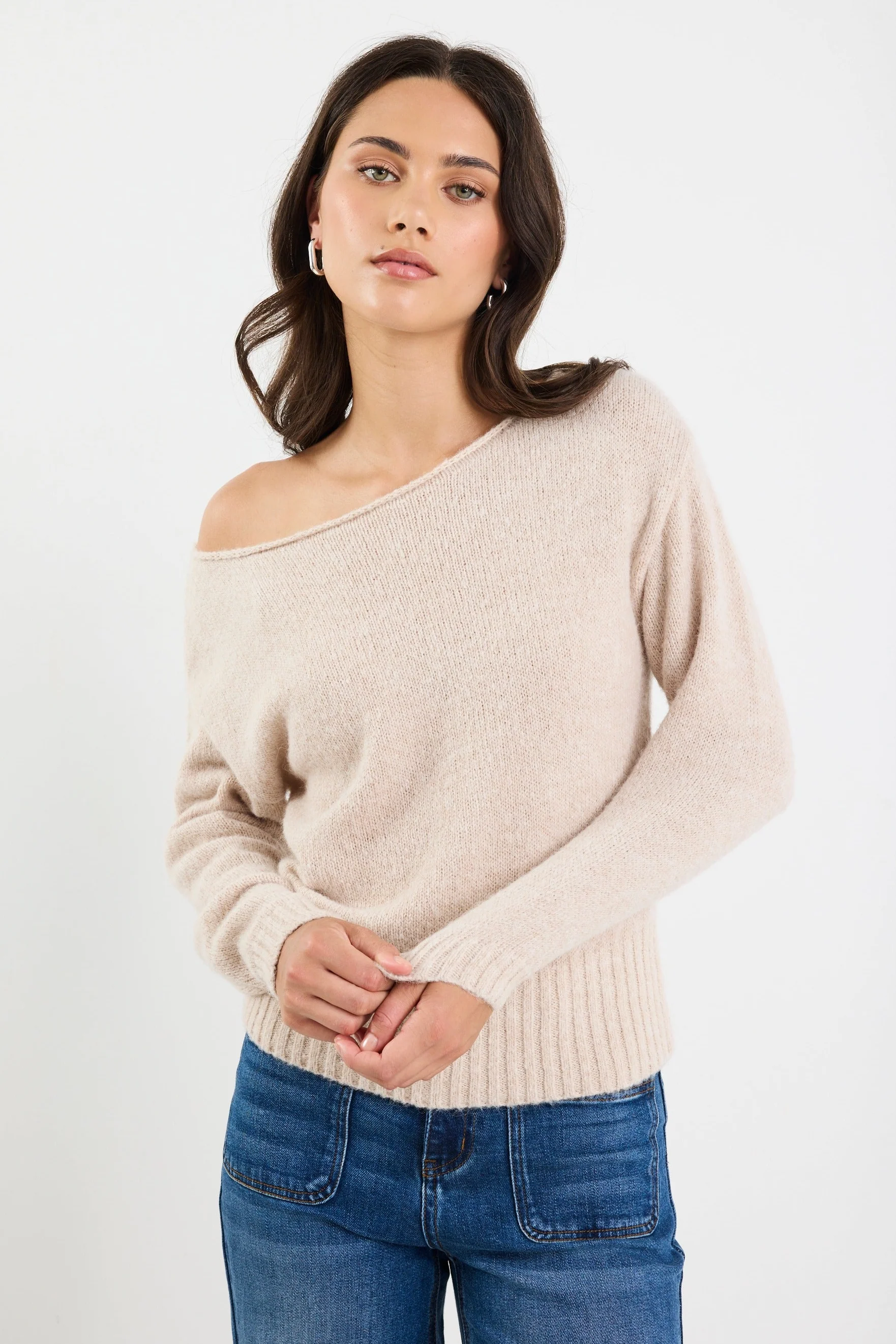 Society Oat Off Shoulder Jumper - Image 2