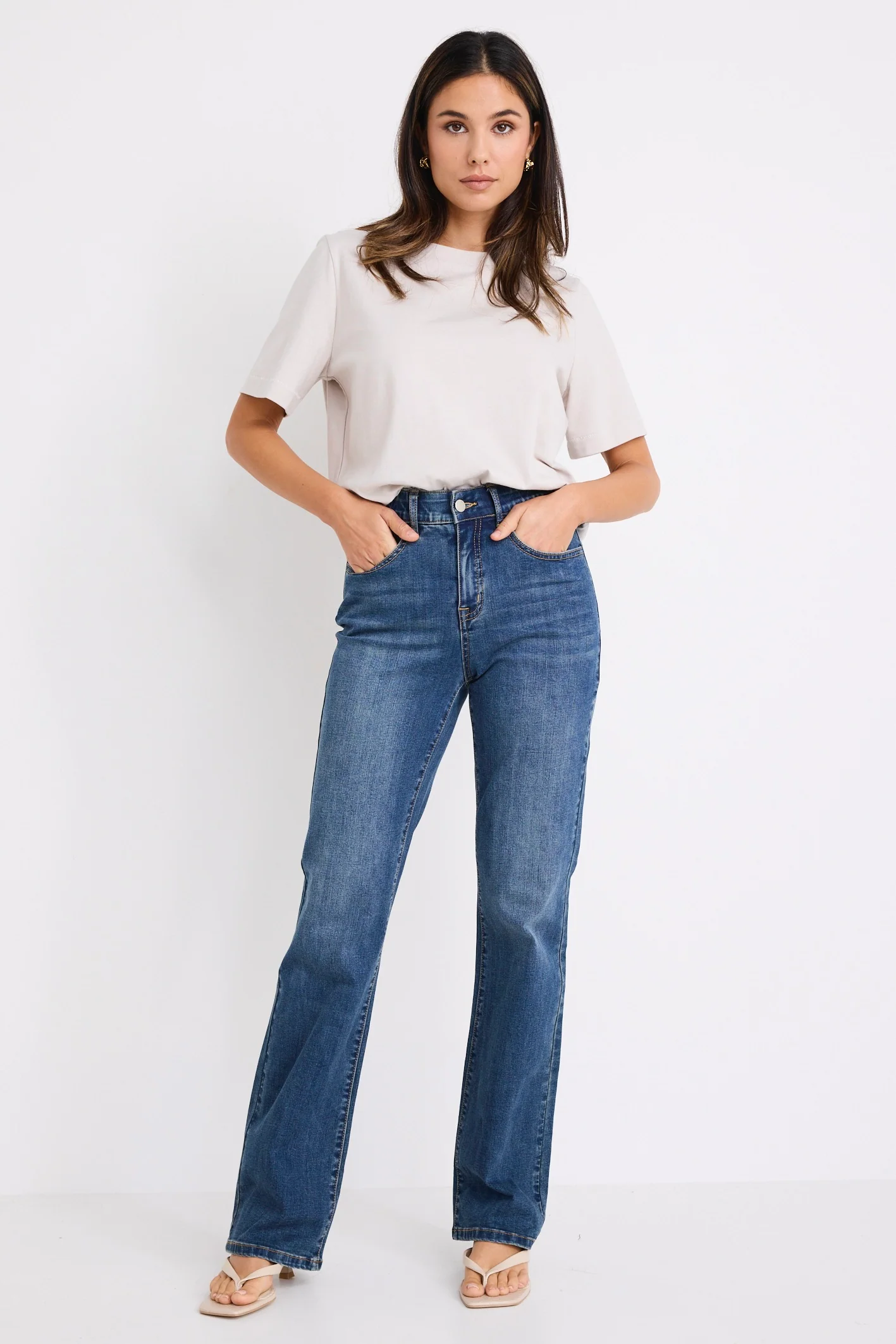 Soho Mid Blue Mid Rise Comfort Fit Straight Jean - Image 2