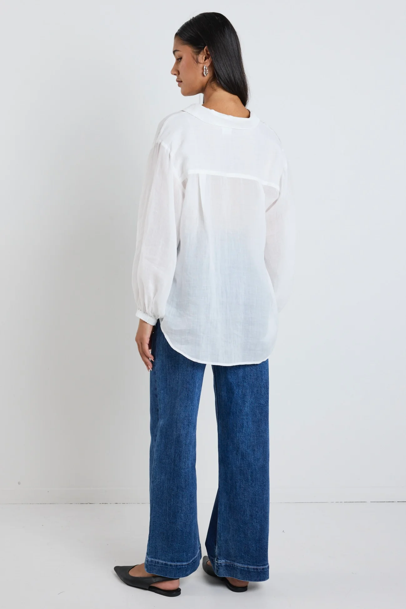 Sojourn Ivory Ramie Oversized Coverup Shirt - Image 6