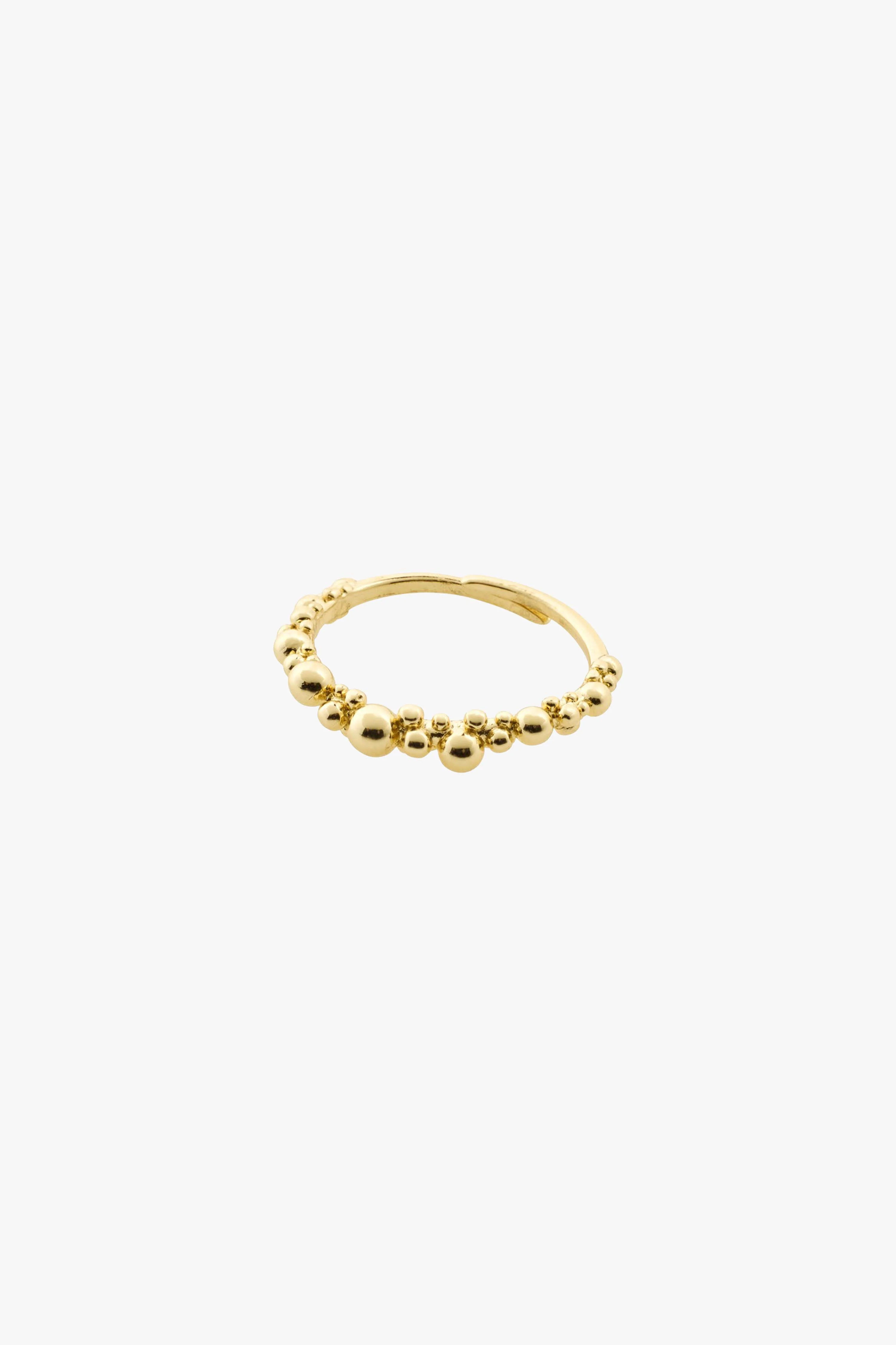 Solidarity Recycled Bubbles Adjustable EOL Ring Gold