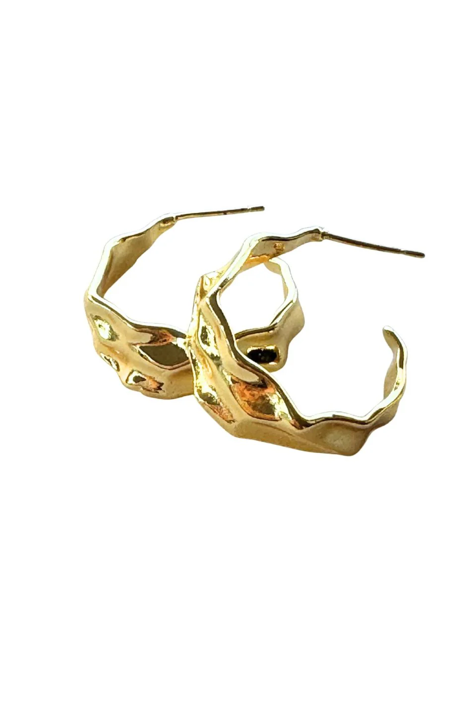 Solta Gold Organic Hoop Earrings - Image 2