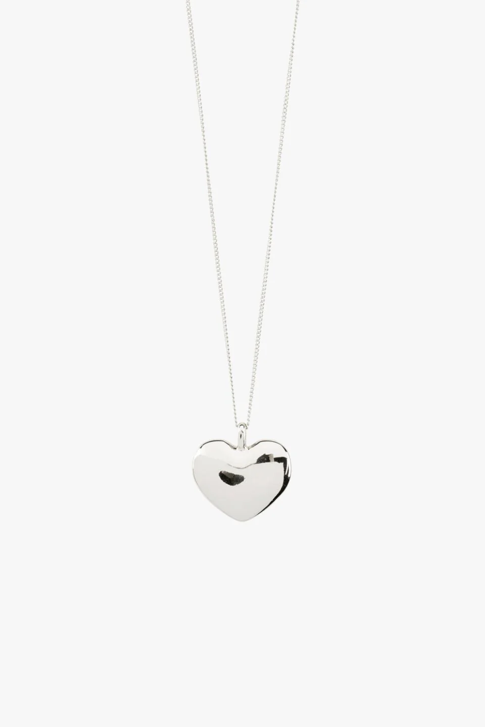 Sophia Recycled Heart Pendant Silver Plated EOL Necklace
