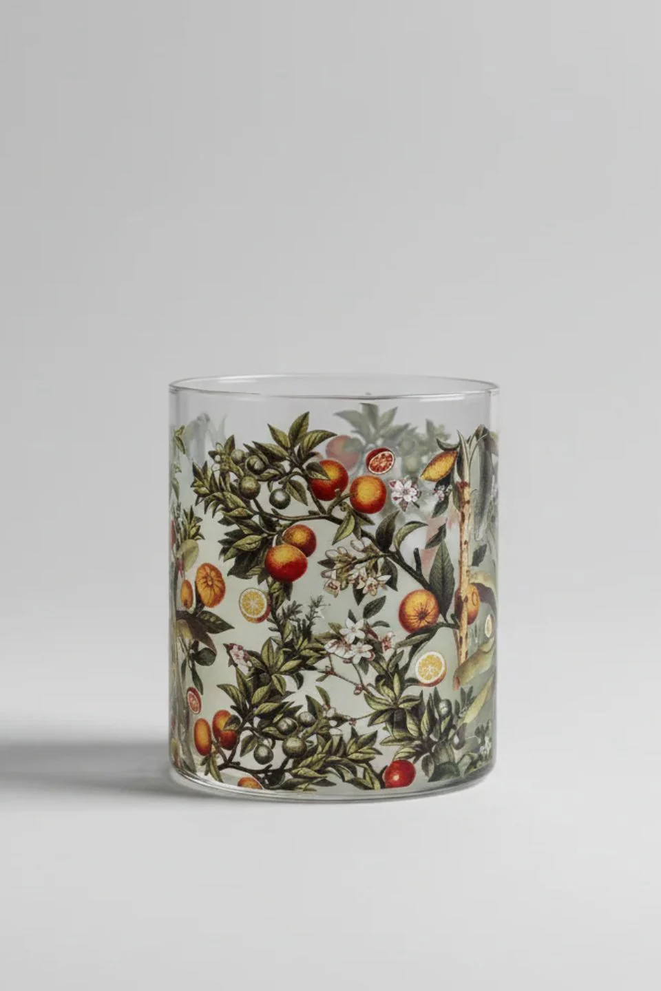 Sorrento Lemon Print Glass Tumbler 400ml Each - Image 2