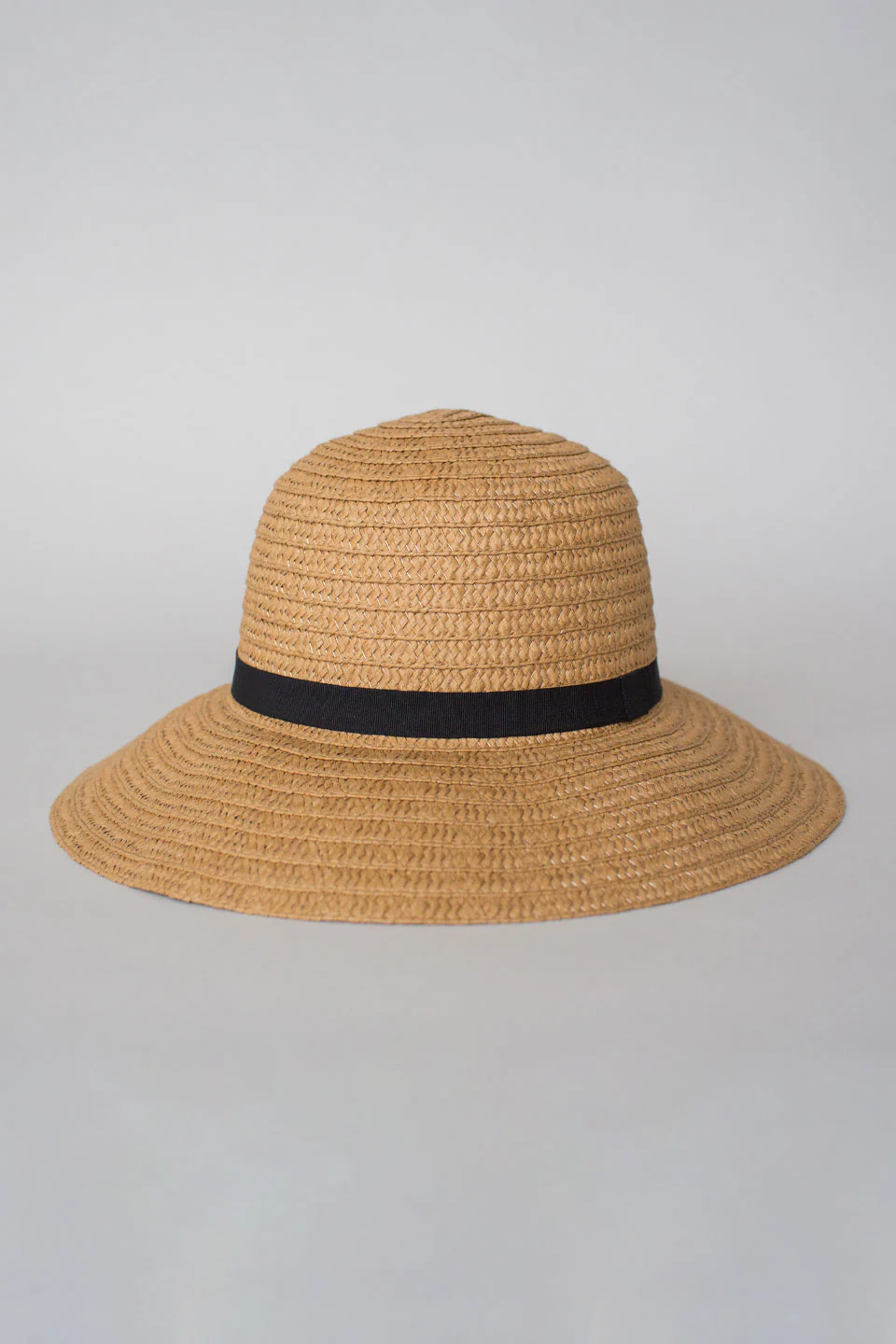 So Shady Woven Natural Hat with Black Ribbon - Image 2