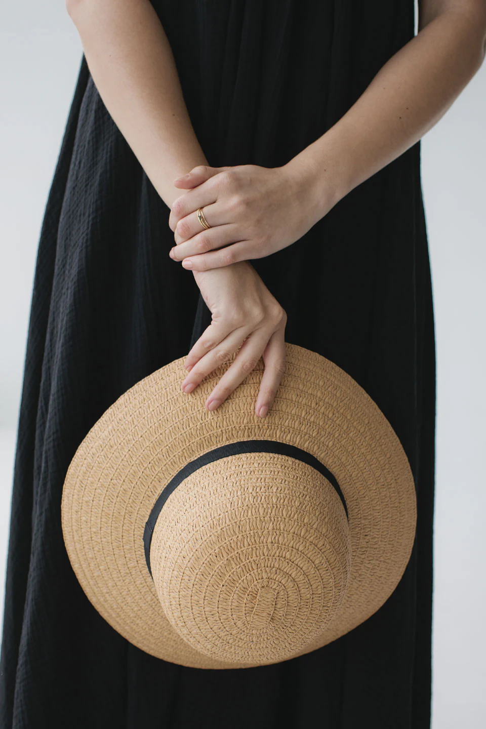 So Shady Woven Natural Hat with Black Ribbon - Image 3