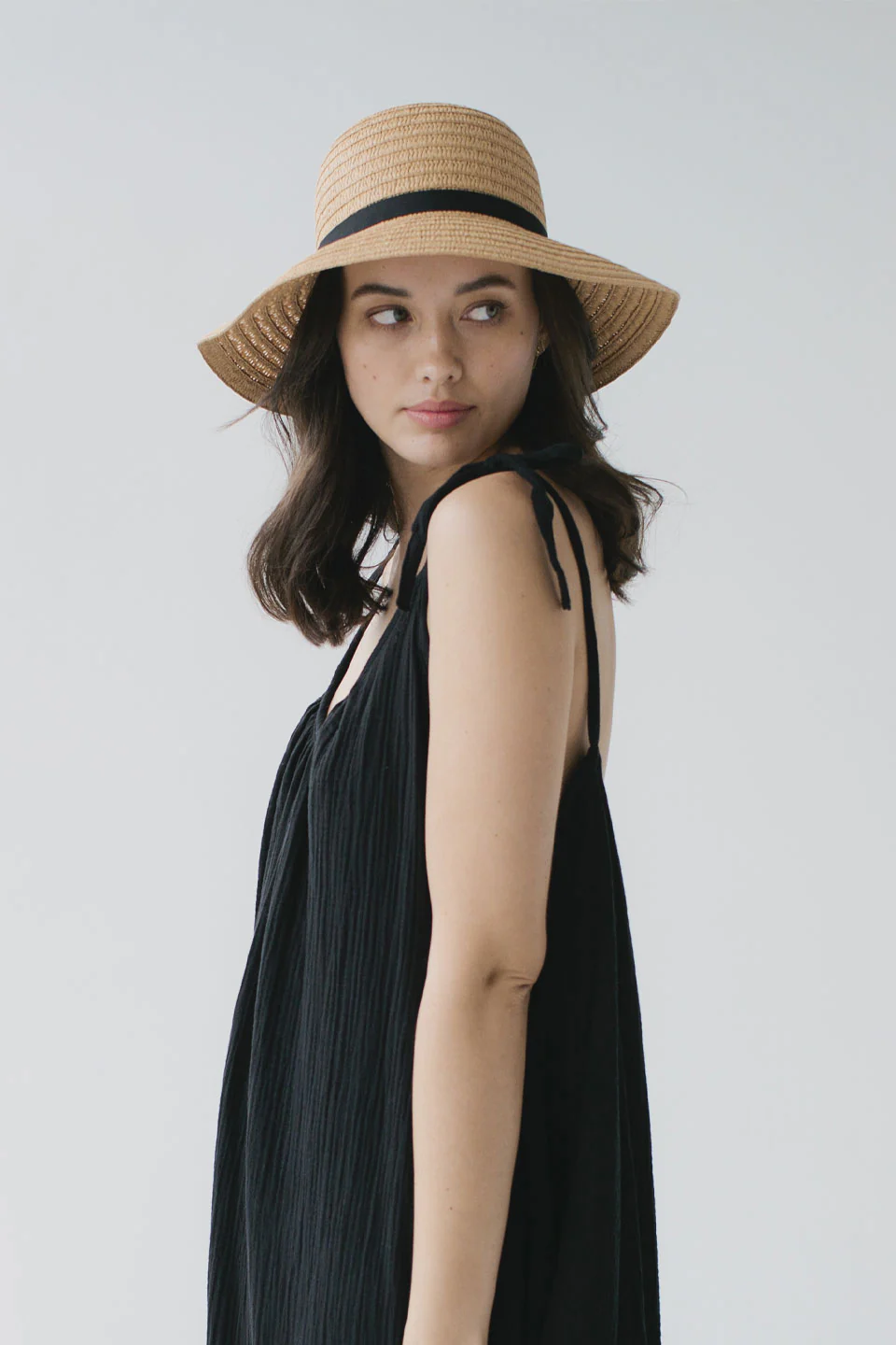 So Shady Woven Natural Hat with Black Ribbon - Image 4