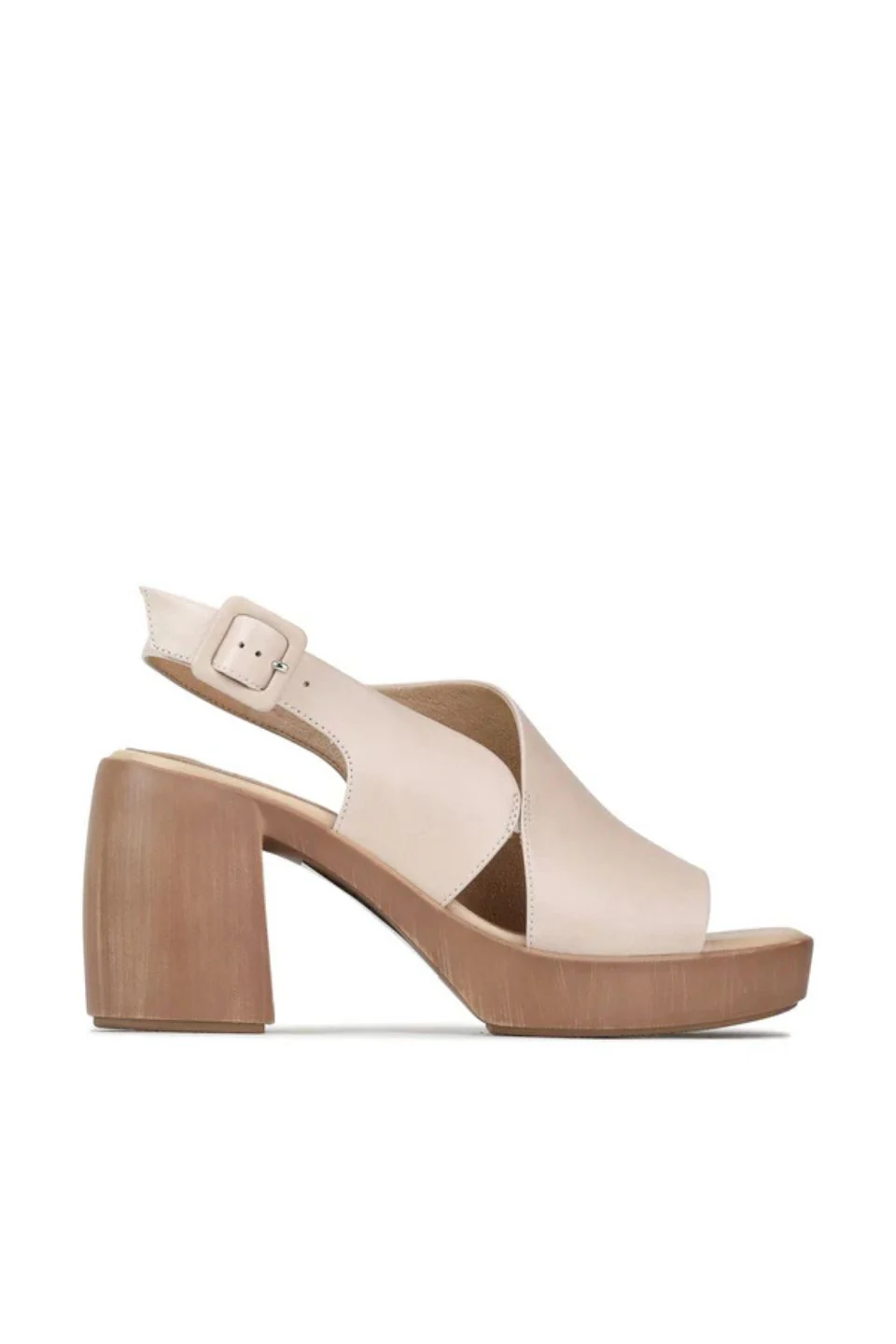 Spicer Birch Leather Covered Mid Block Heel