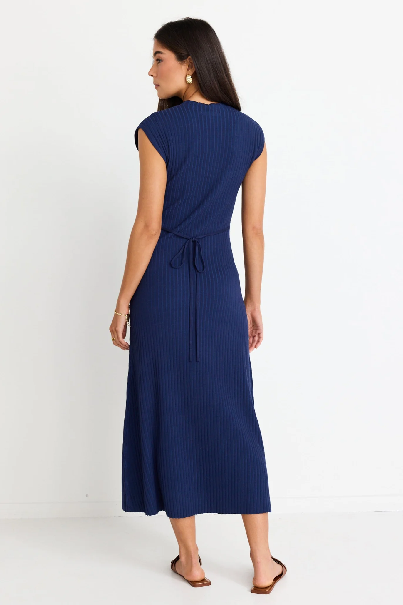 Splendid Ink Rib Knit Funnel Neck Maxi Dress - Image 6