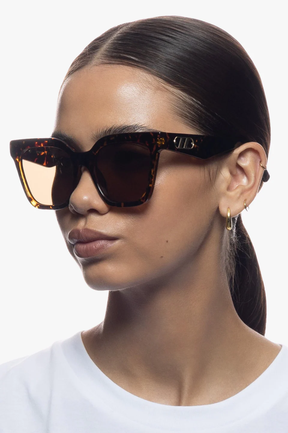Star Glow Dark Tort Brown Large Mono Lens Sunglasses - Image 3