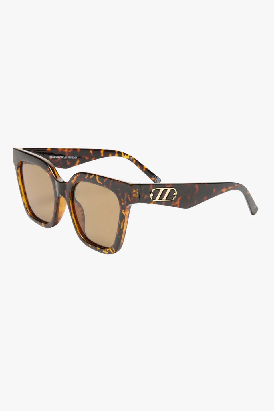 Star Glow Dark Tort Brown Large Mono Lens Sunglasses - Image 4