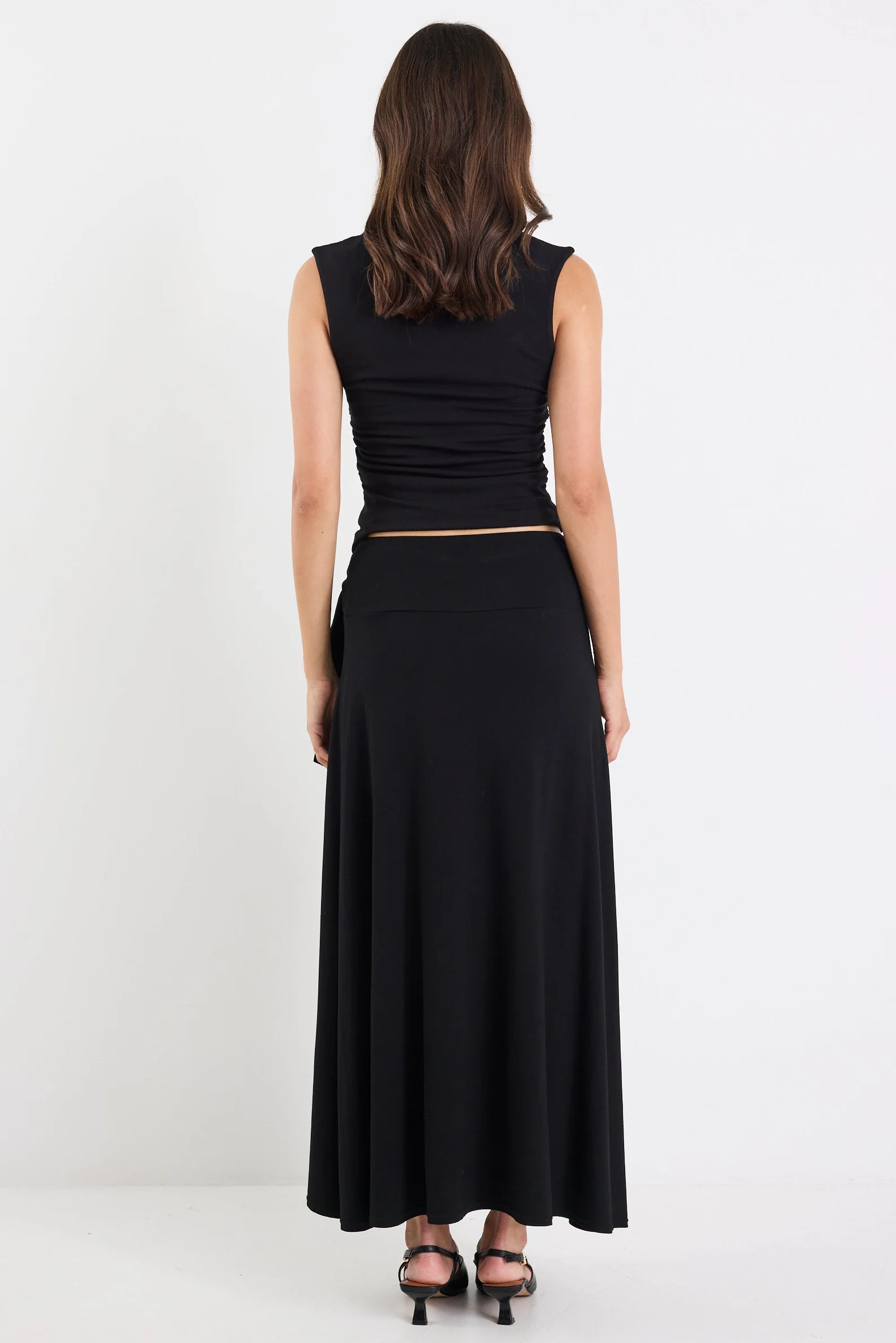 Status Black Knot Front Maxi Skirt - Image 5