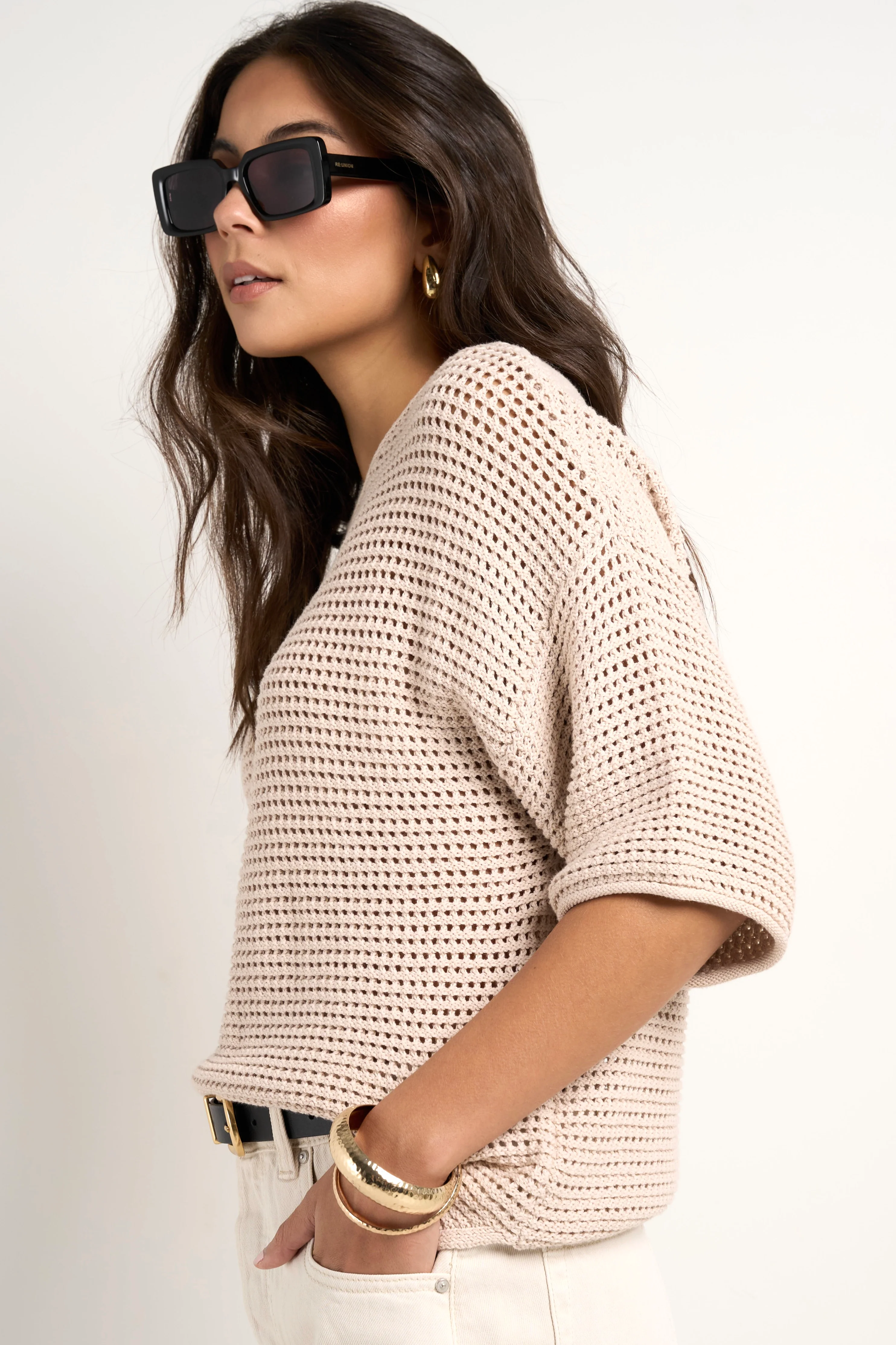 Sunrise String SS Crochet Knit Top - Image 3