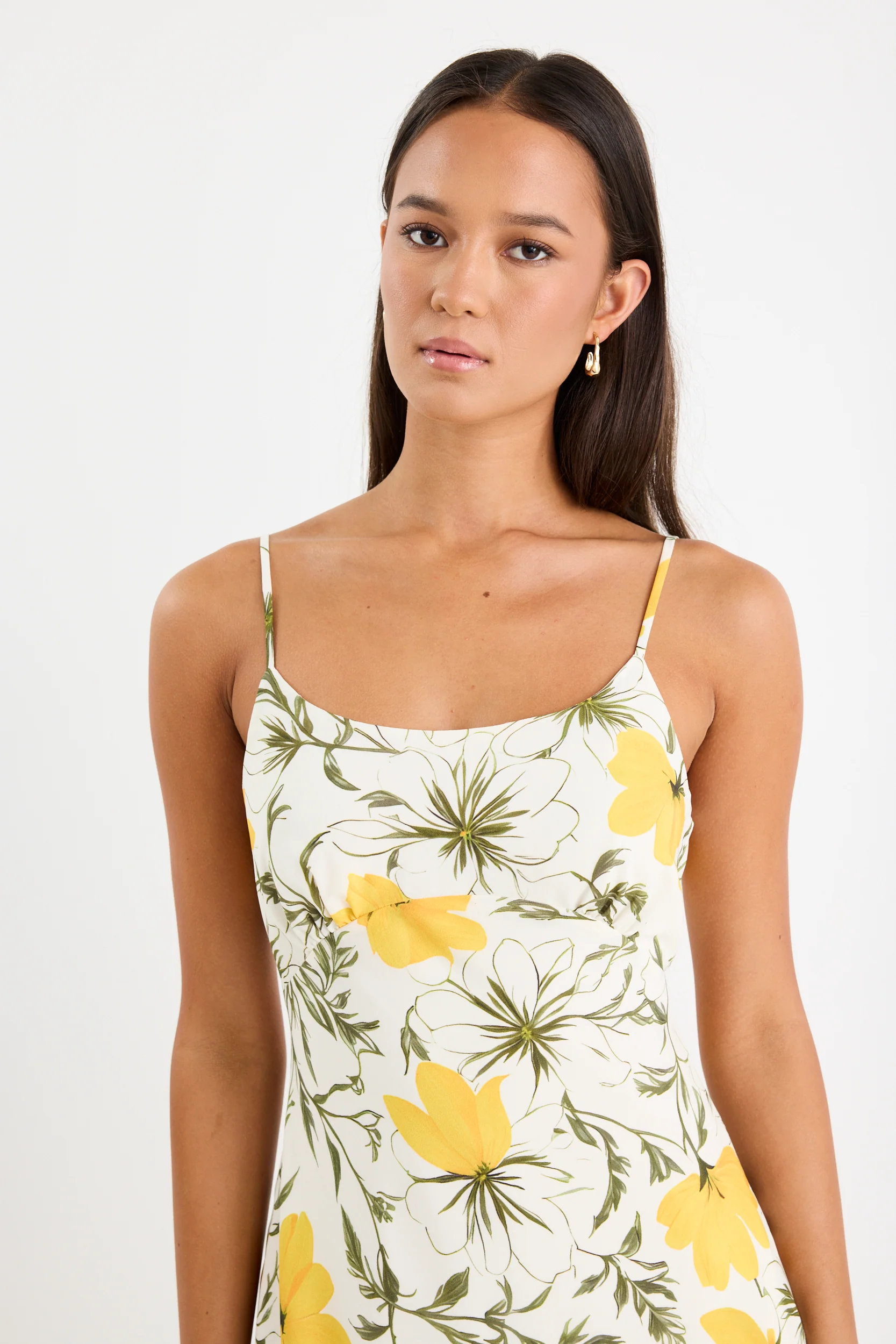 Sweetest Buttercup Floral Strappy Bias Mini Dress - Image 3