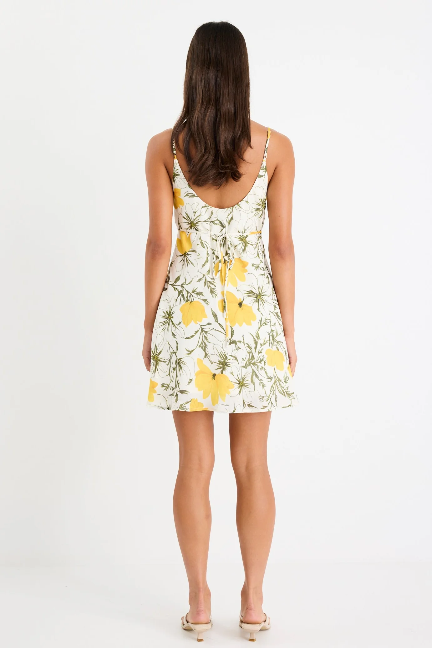 Sweetest Buttercup Floral Strappy Bias Mini Dress - Image 6
