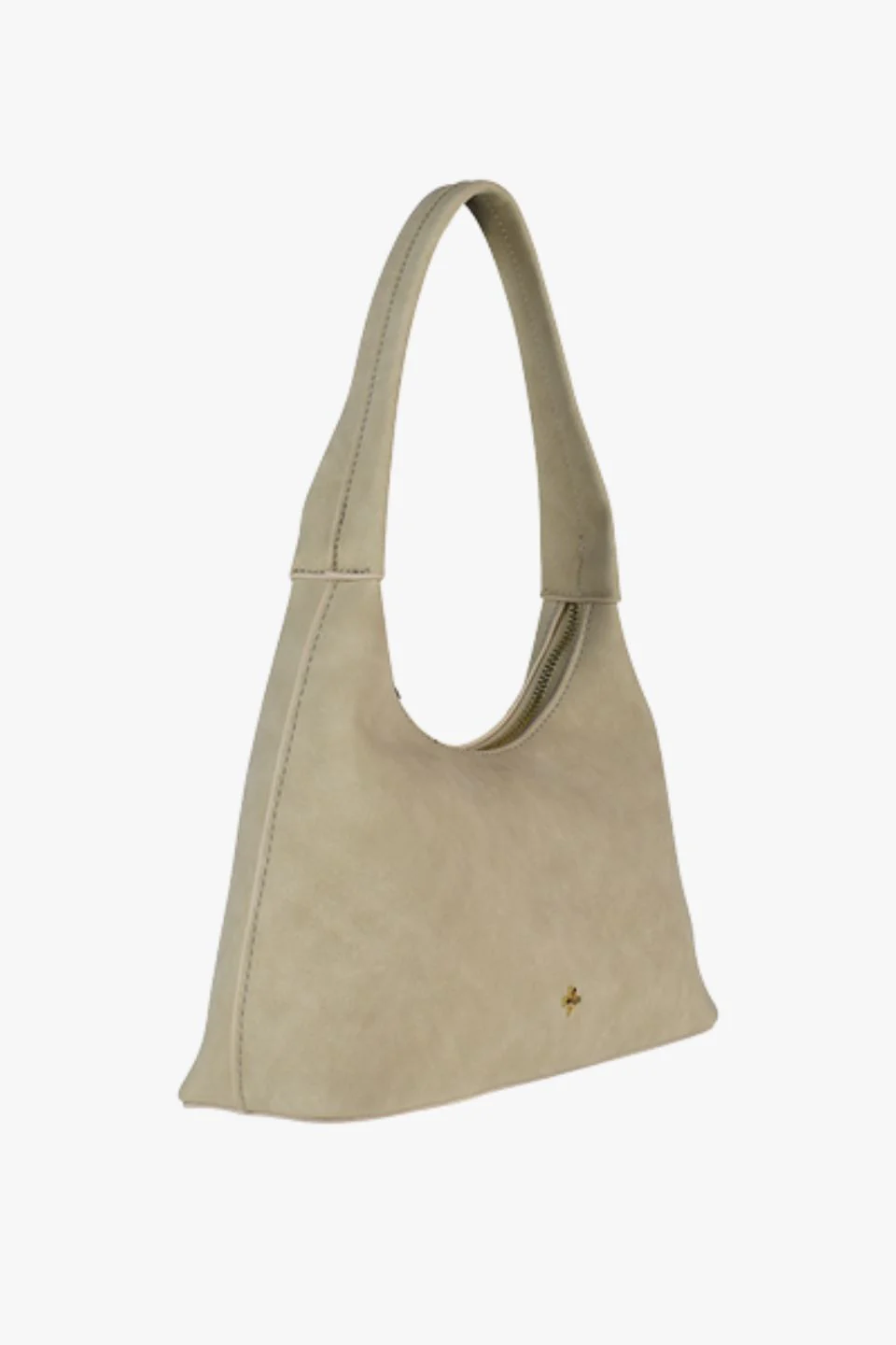 Sweetie Beige Faux Suede Shoulder Bag - Image 4