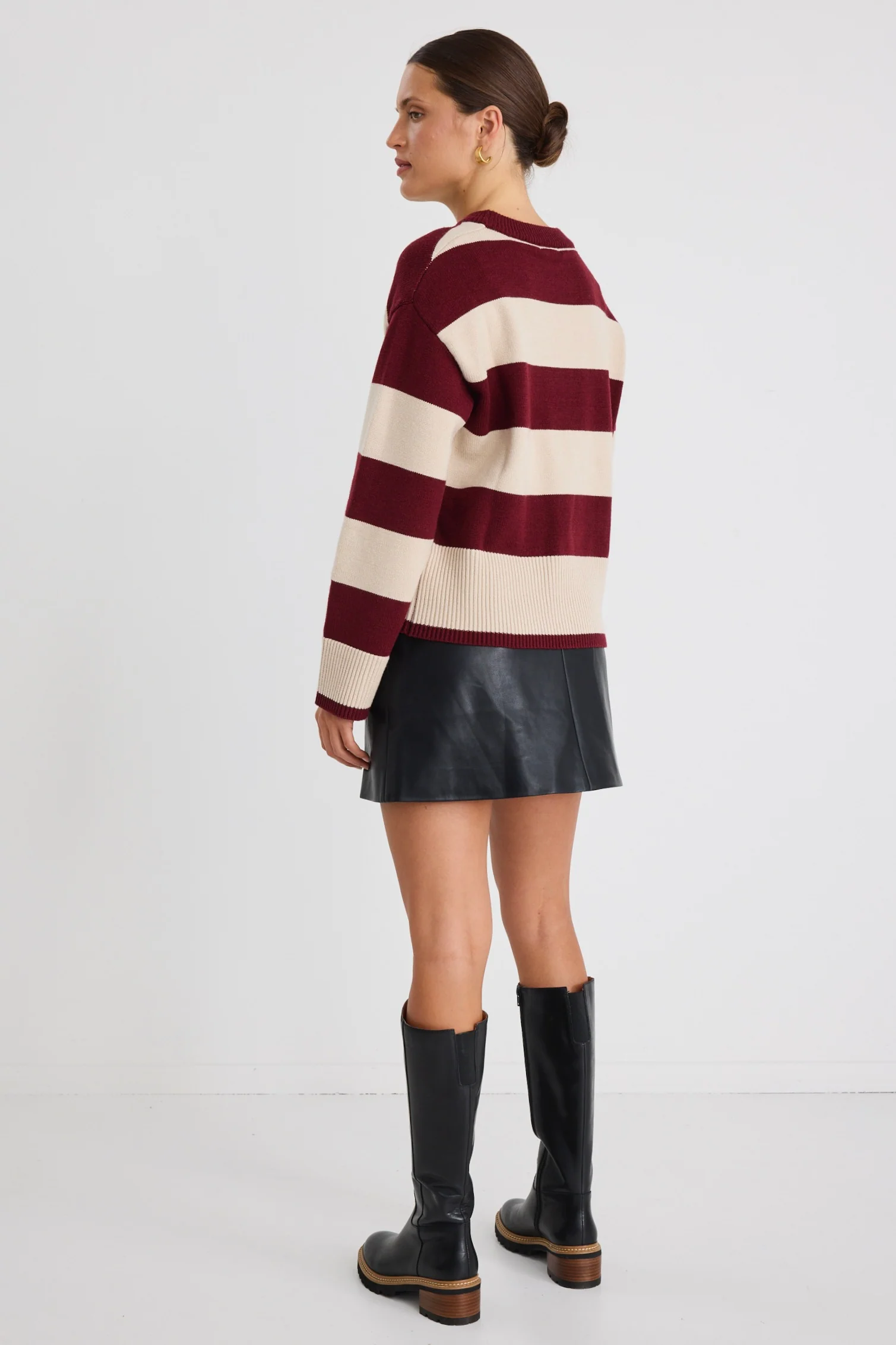Synergy Black PU Leather Mini Skirt - Image 4
