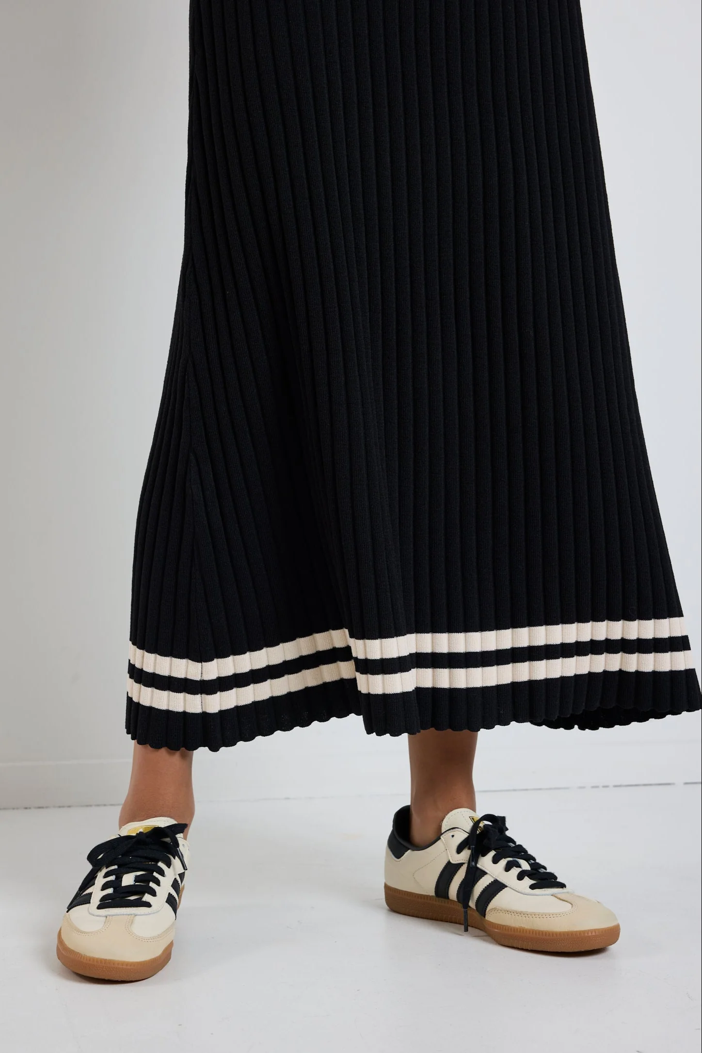 Taken Black Stripe Crewneck SS Knit Dress - Image 5