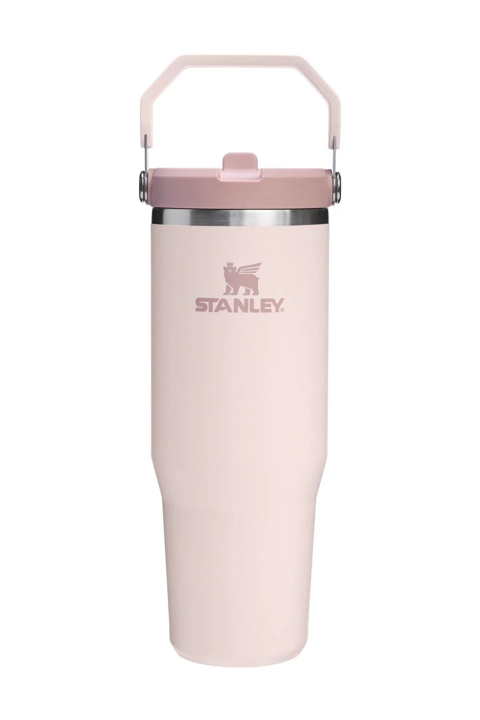 IceFlow Rose Quartz Flip Straw 30oz 2.0 Tumbler