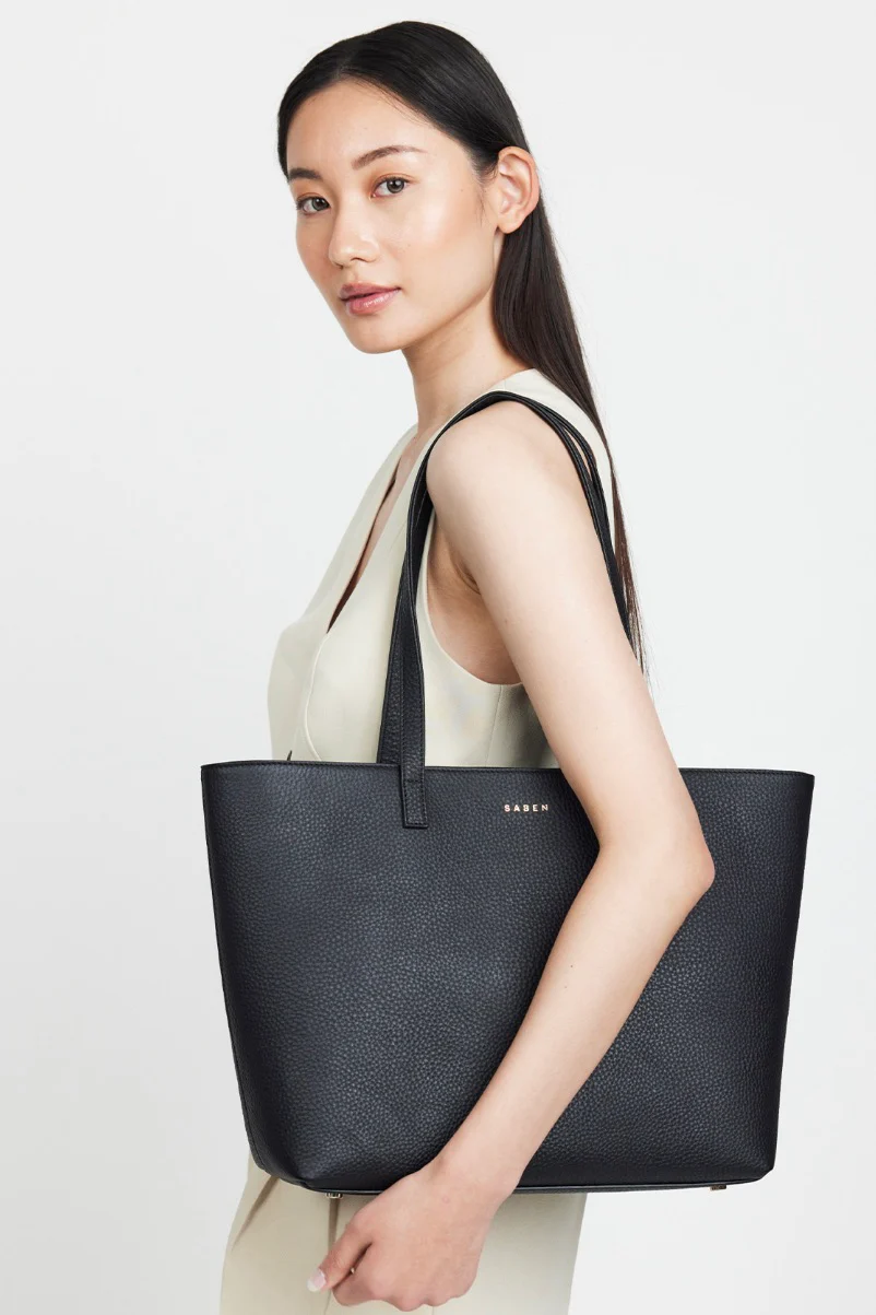 Tilbury Black + Midnight Blue Leather Shoulder Bag - Image 2
