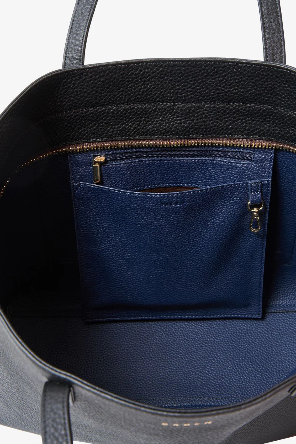 Tilbury Black + Midnight Blue Leather Shoulder Bag - Image 3
