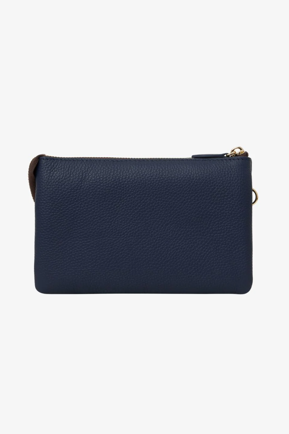 Tilly Multi Pocket Midnight Blue Leather Crossbody Clutch - Image 3
