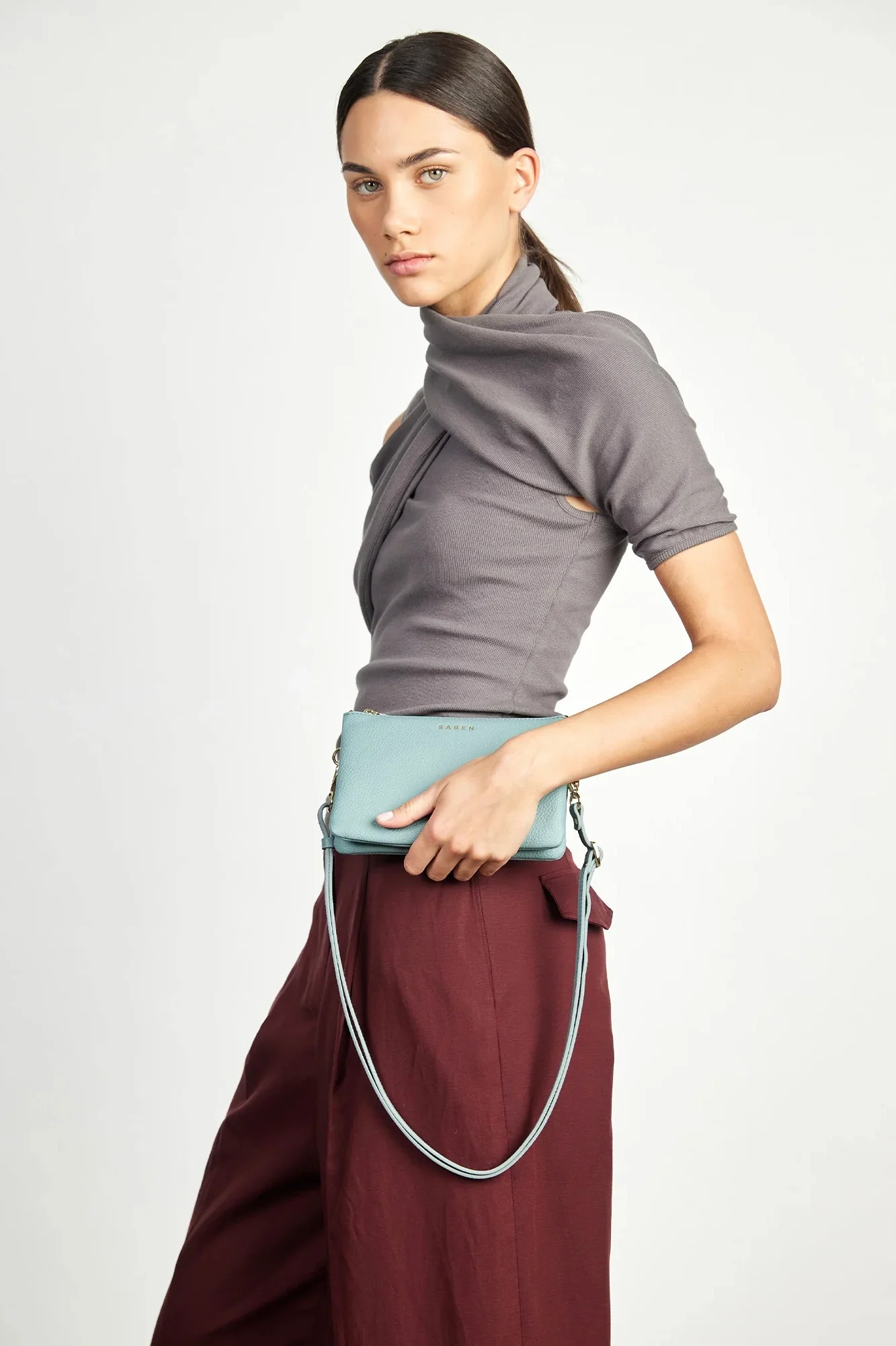 Tilly Duck Egg Crossbody Bag - Image 2