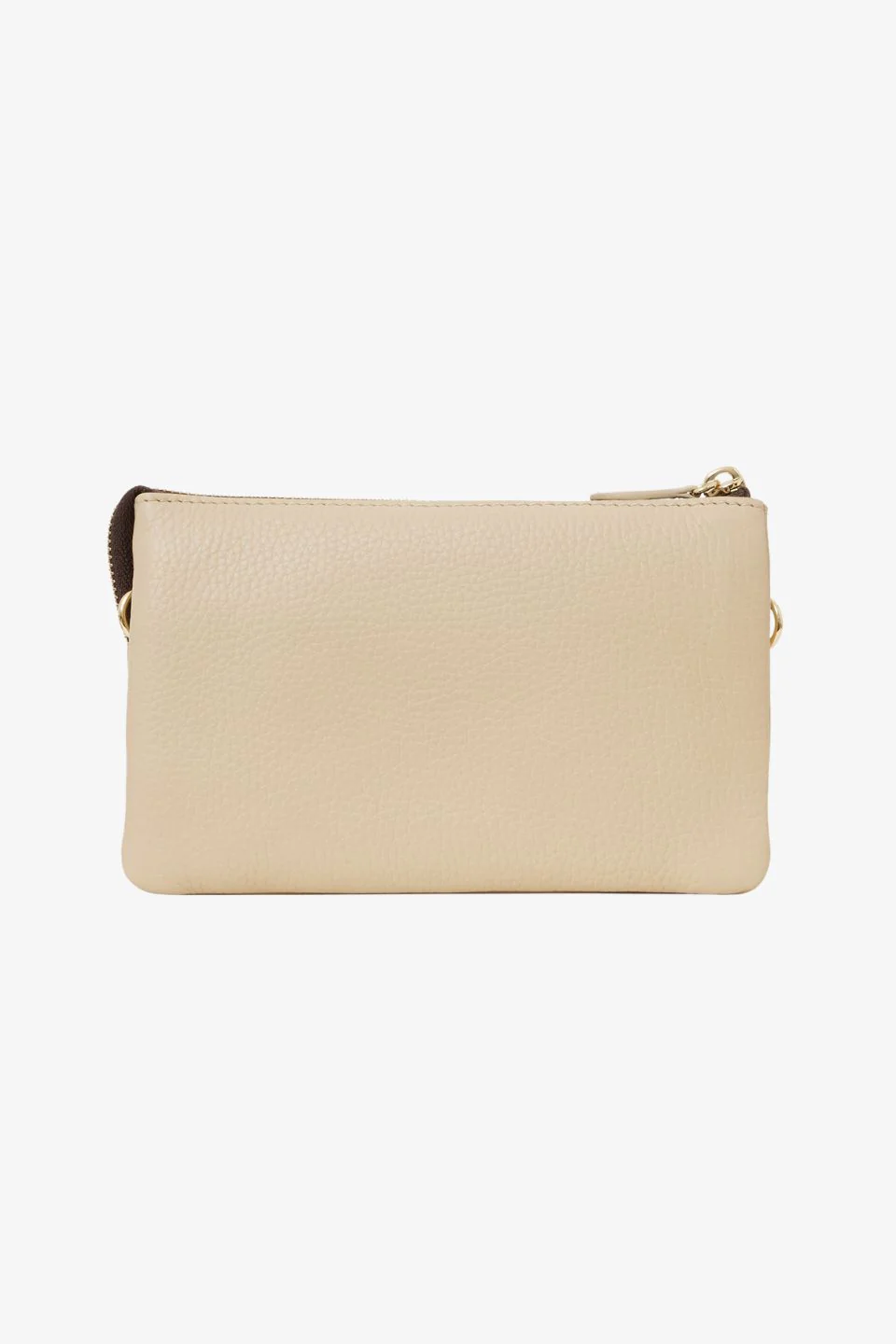 Tilly Multi Pocket Biscotti Leather Crossbody Bag - Image 4