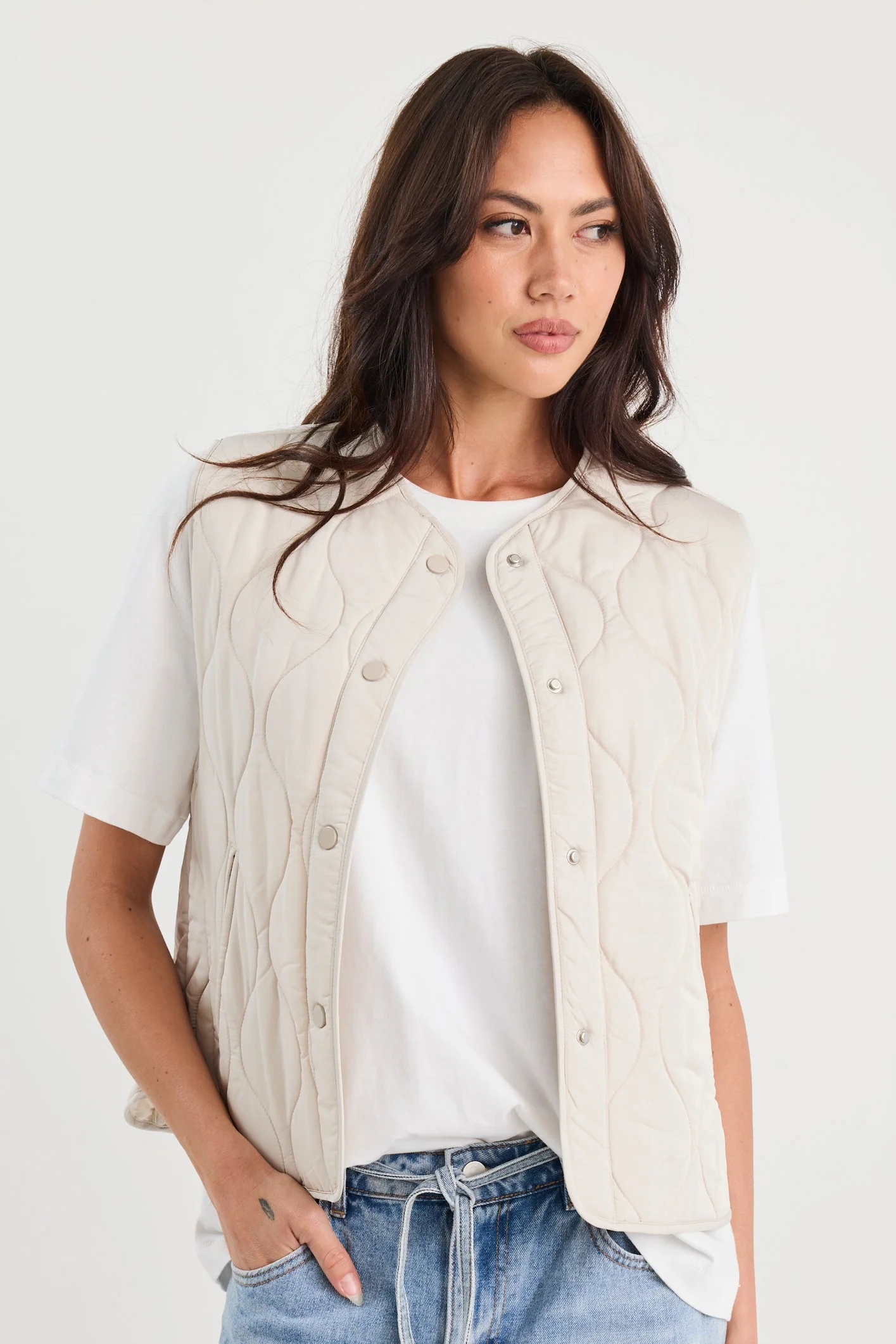 Touchstone Putty Lightweight Quilted Vest