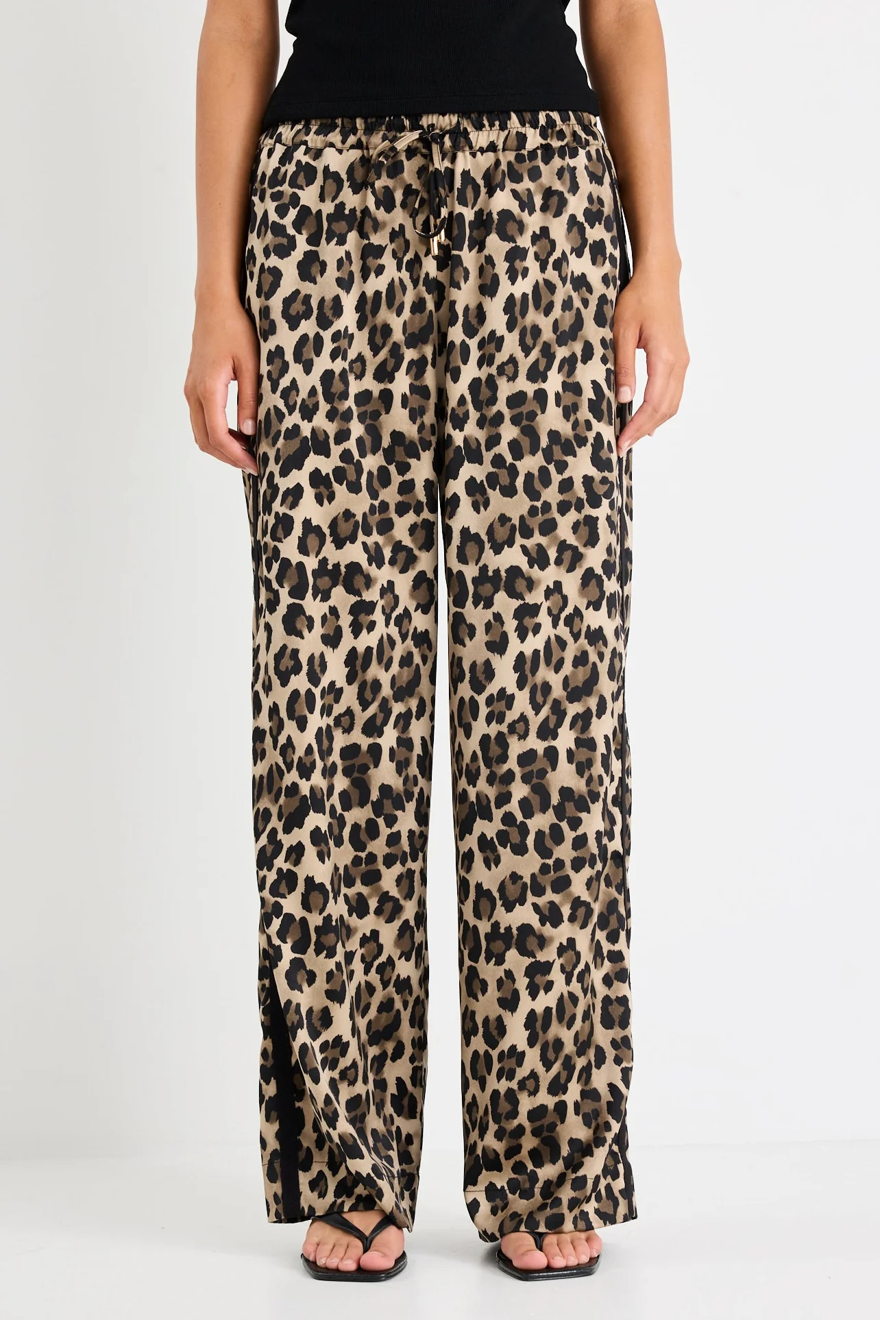 Townie Animal Satin Tape Side Elastic Waist Pants - Image 5