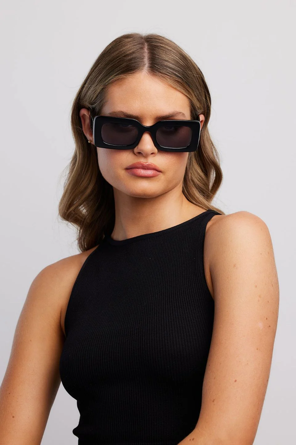 Twiggy Black Eco Square Sunglasses - Image 2