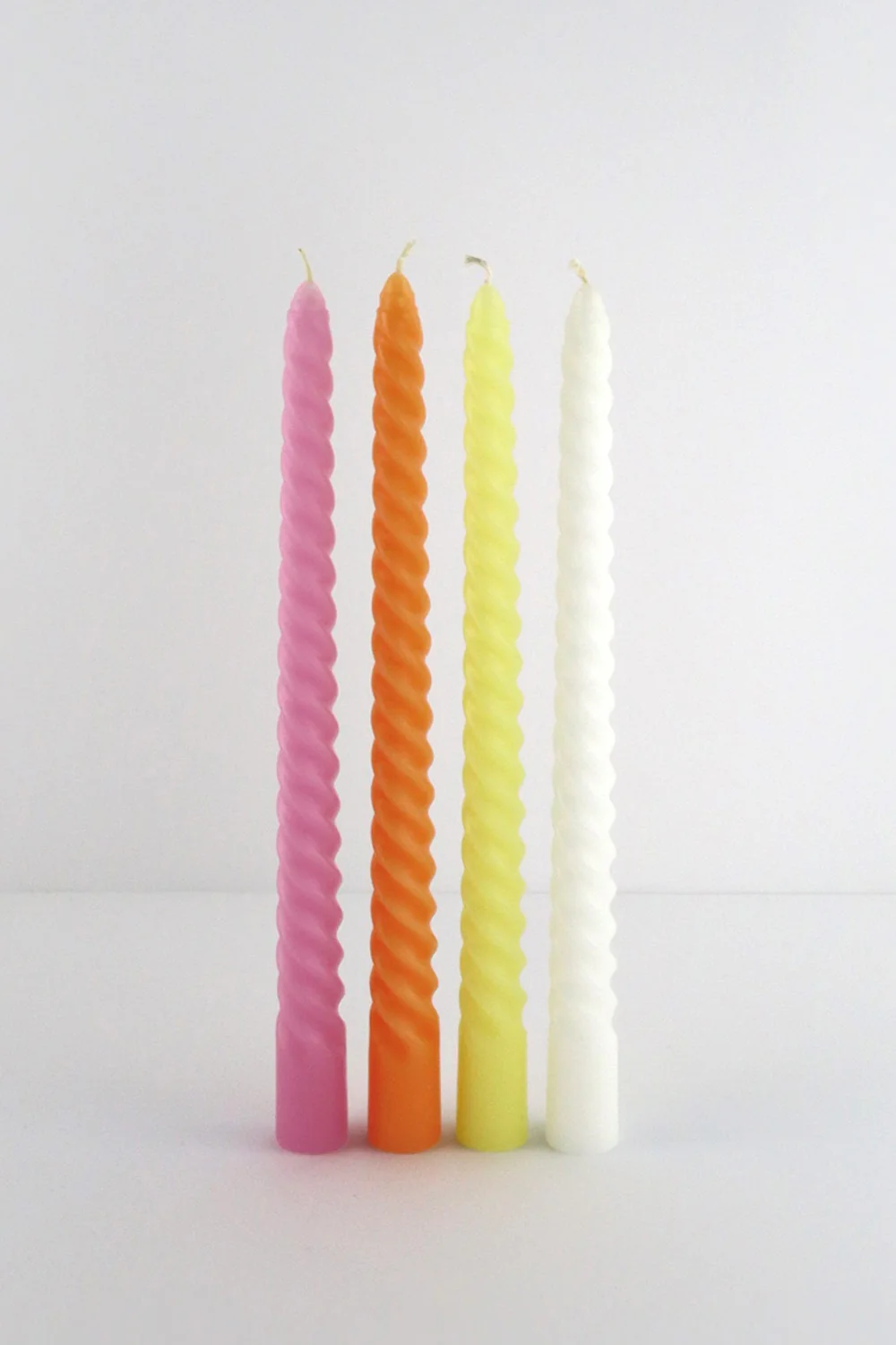 Twisted Multi Colour Taper Candles - Image 2
