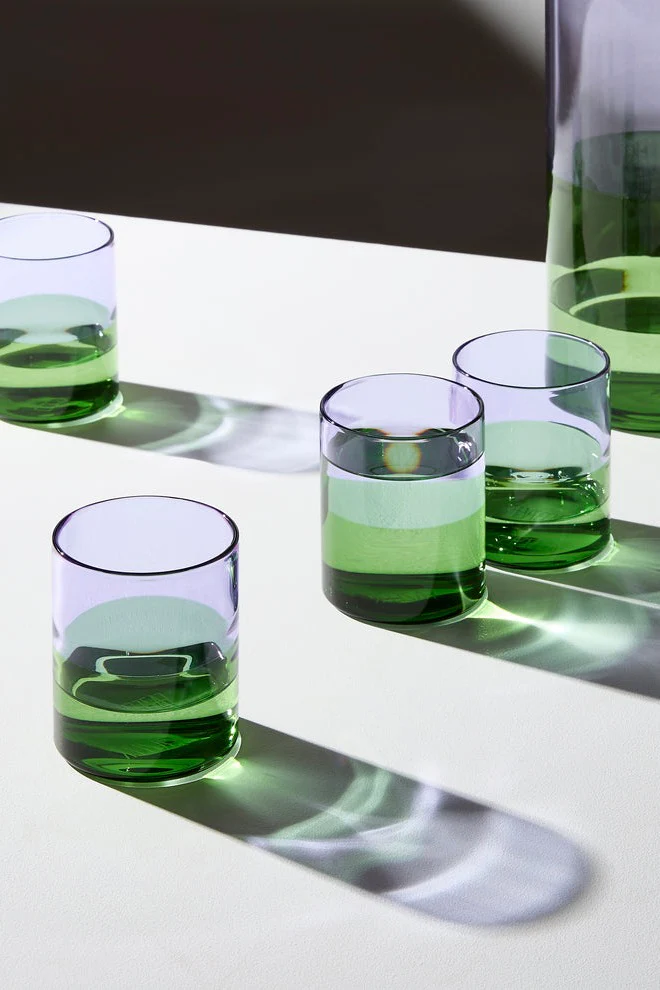 Two Tone  Lilac Green 9cm Tumbler Each - Image 2