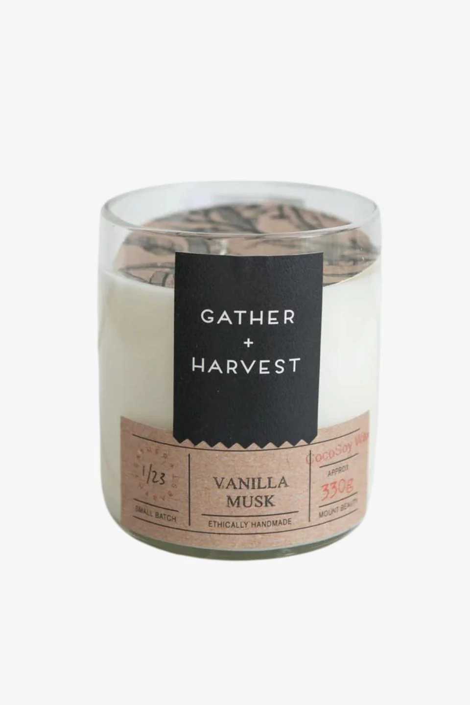 Vanilla Musk Handmade Coco Soy 330g Candle - Image 3