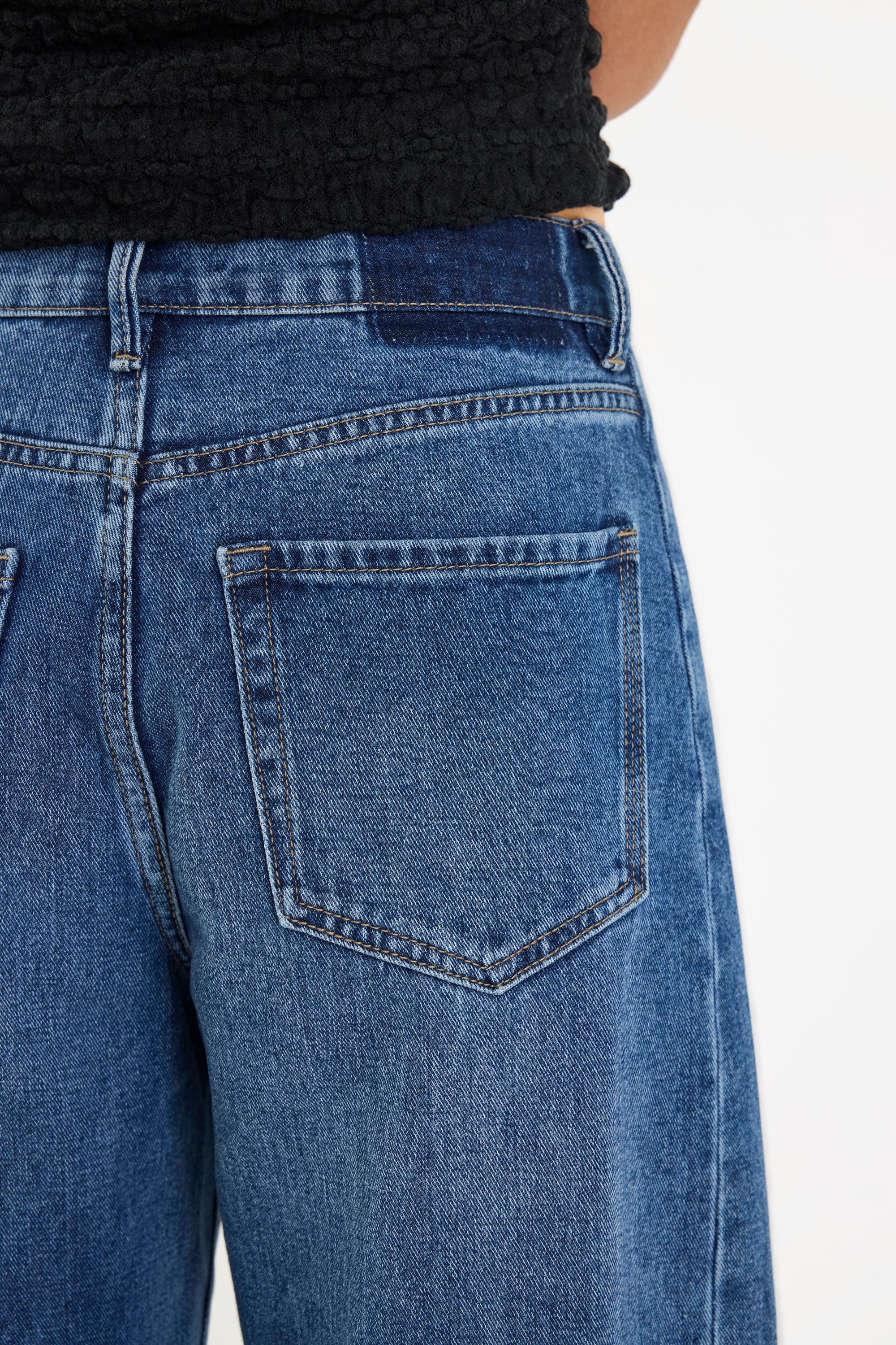 Varsity Deep Blue Forward Seam Barrel Jeans - Image 8