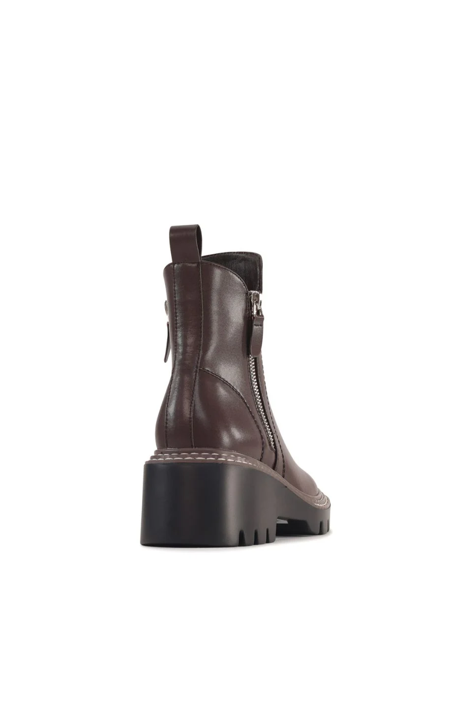 Vianne Dark Brown Chunky Leather Boot - Image 4