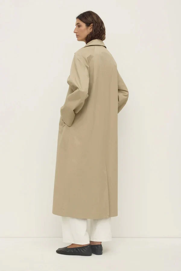 Waverly Tan Long Cotton Car Coat - Image 7