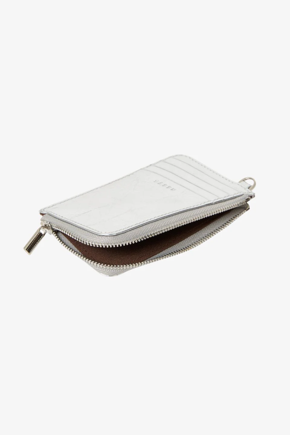 Winona Silver Crinkle Card Holder - Image 3
