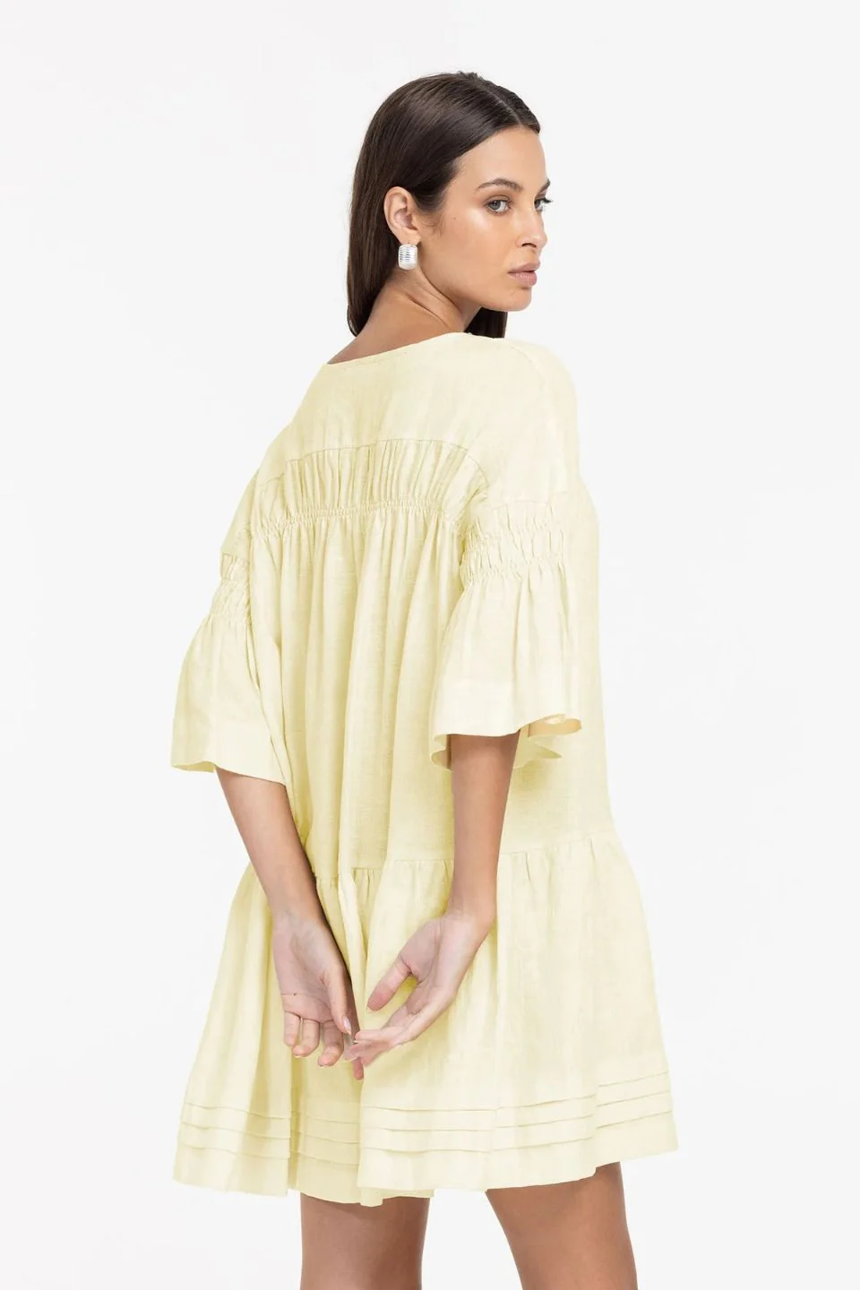 Wisteria Pina Colada SS Mini Dress - Image 2