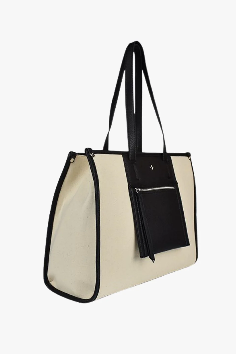 Yana Natural Contrast Canvas Tote Bag - Image 3