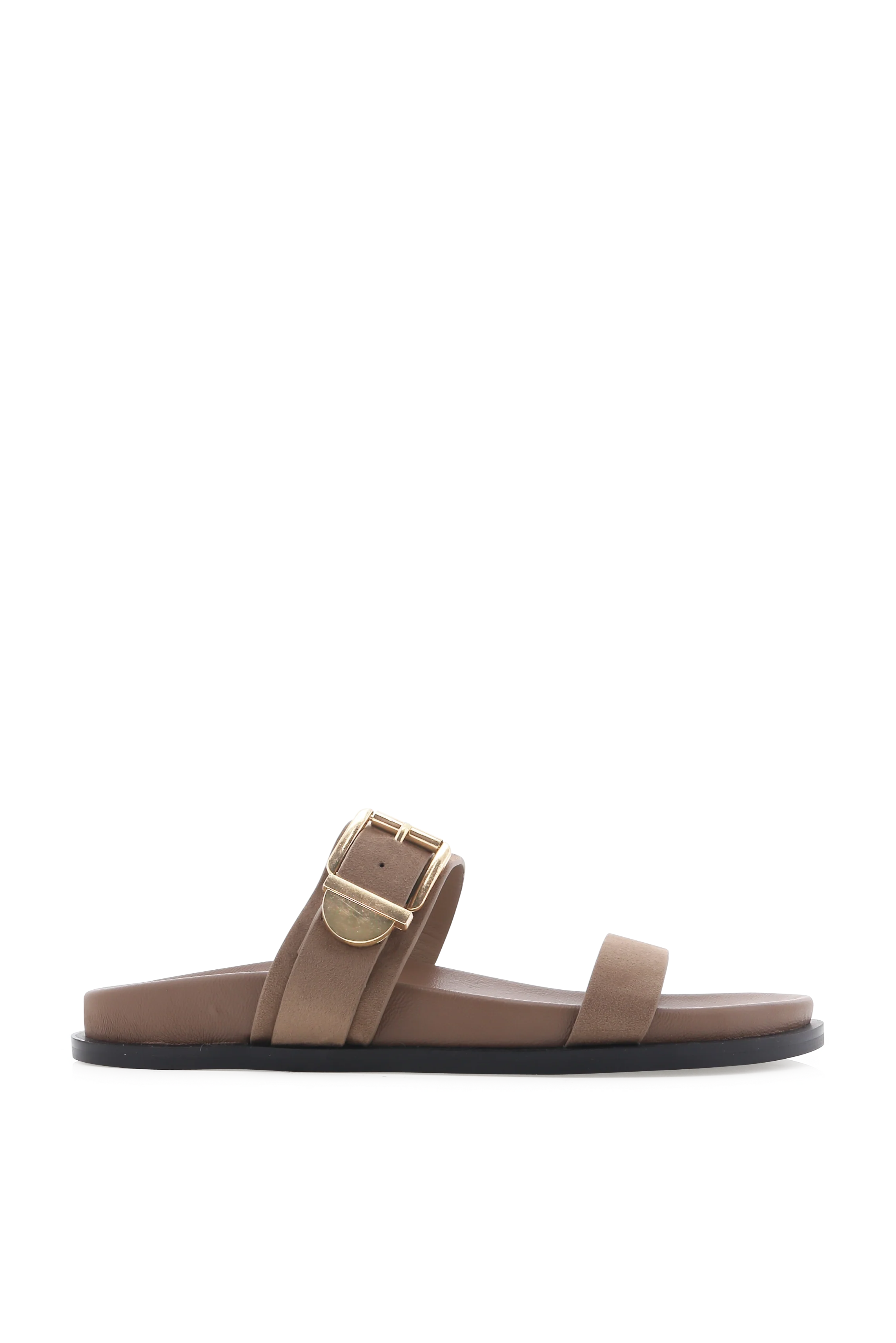 Yansa Fawn Suede Double Strap Single Buckle Slide - Image 3
