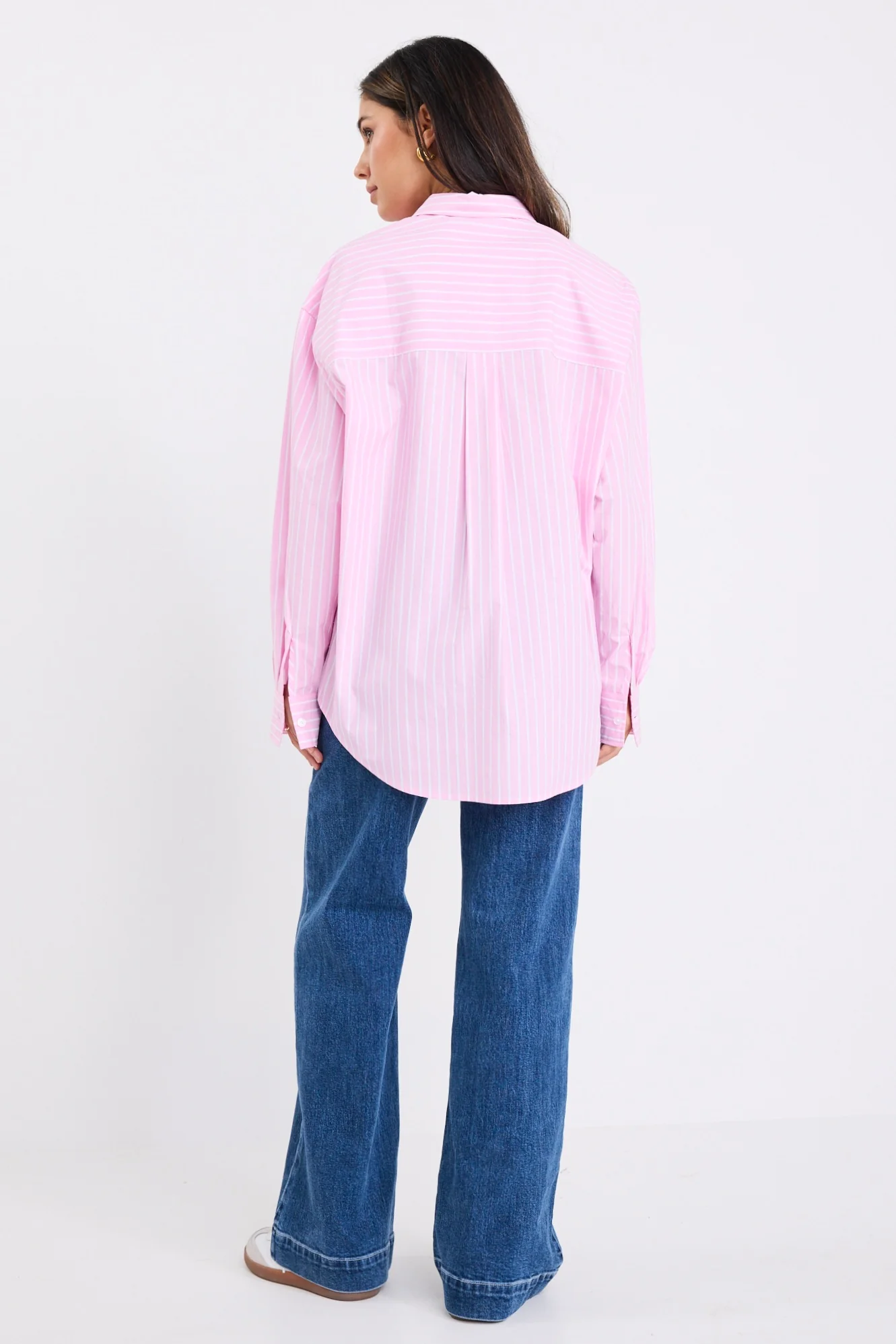 You Got This Pink Stripe Oversized Boyfriend Shirt - Image 8