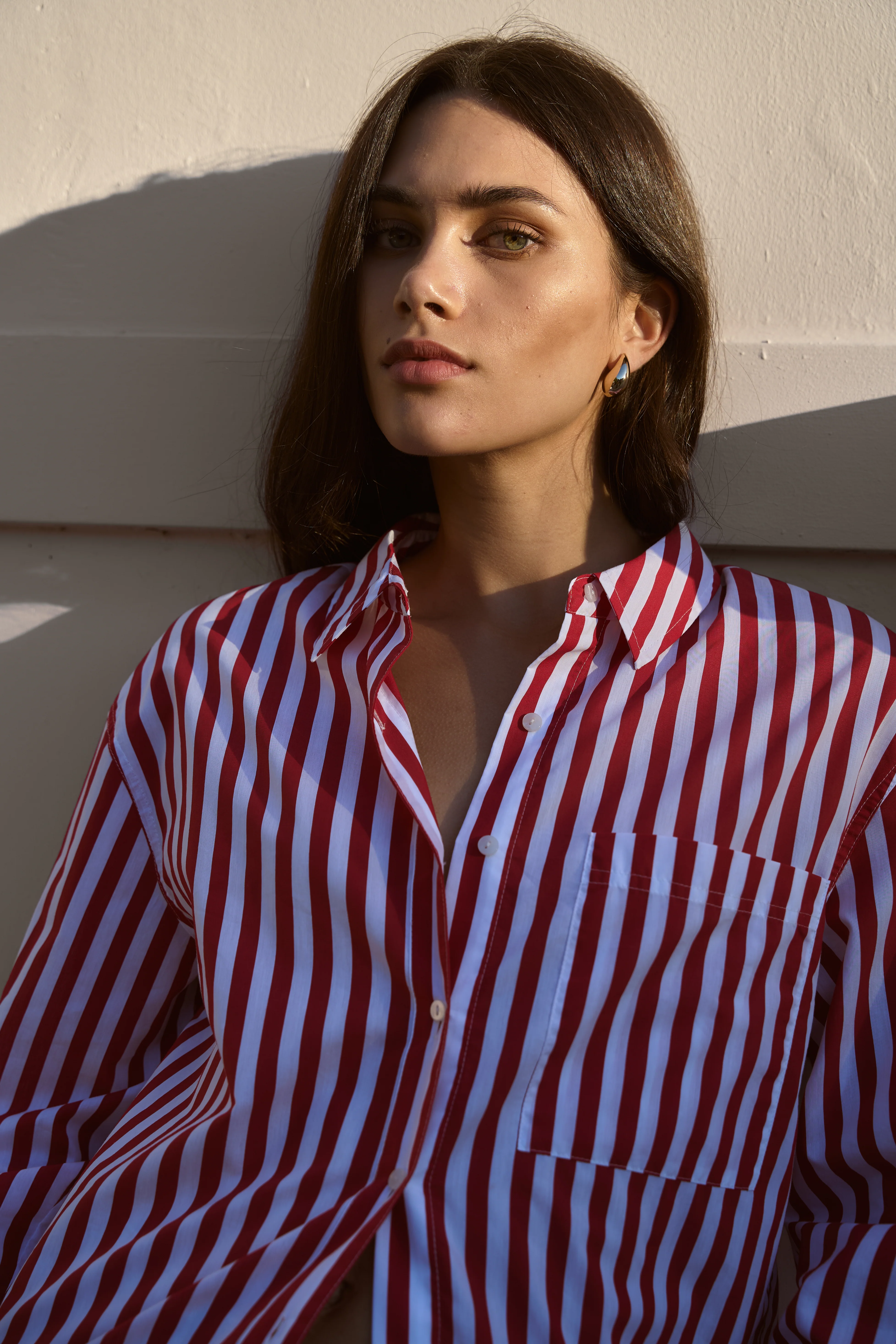 You Got This Red Stripe Oversized Shirt - Image 4