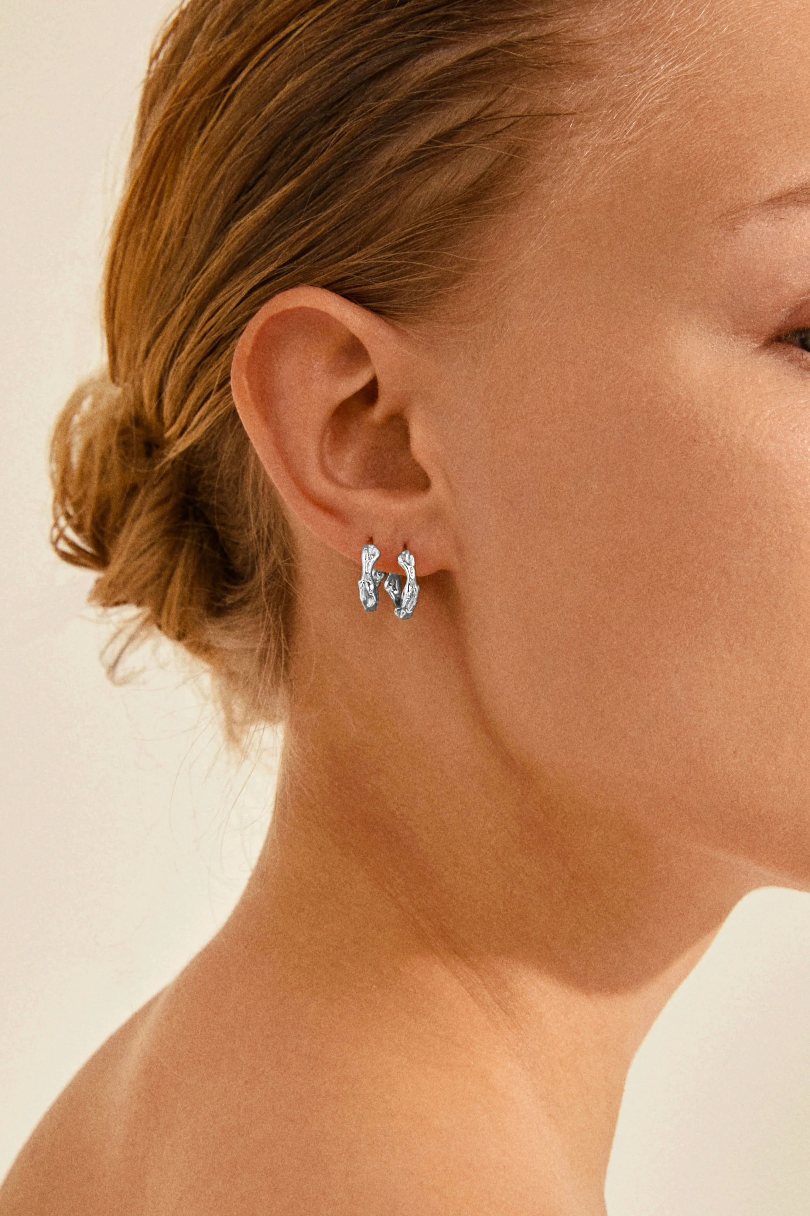 Zion Silver EOL Twist Hoop Earring